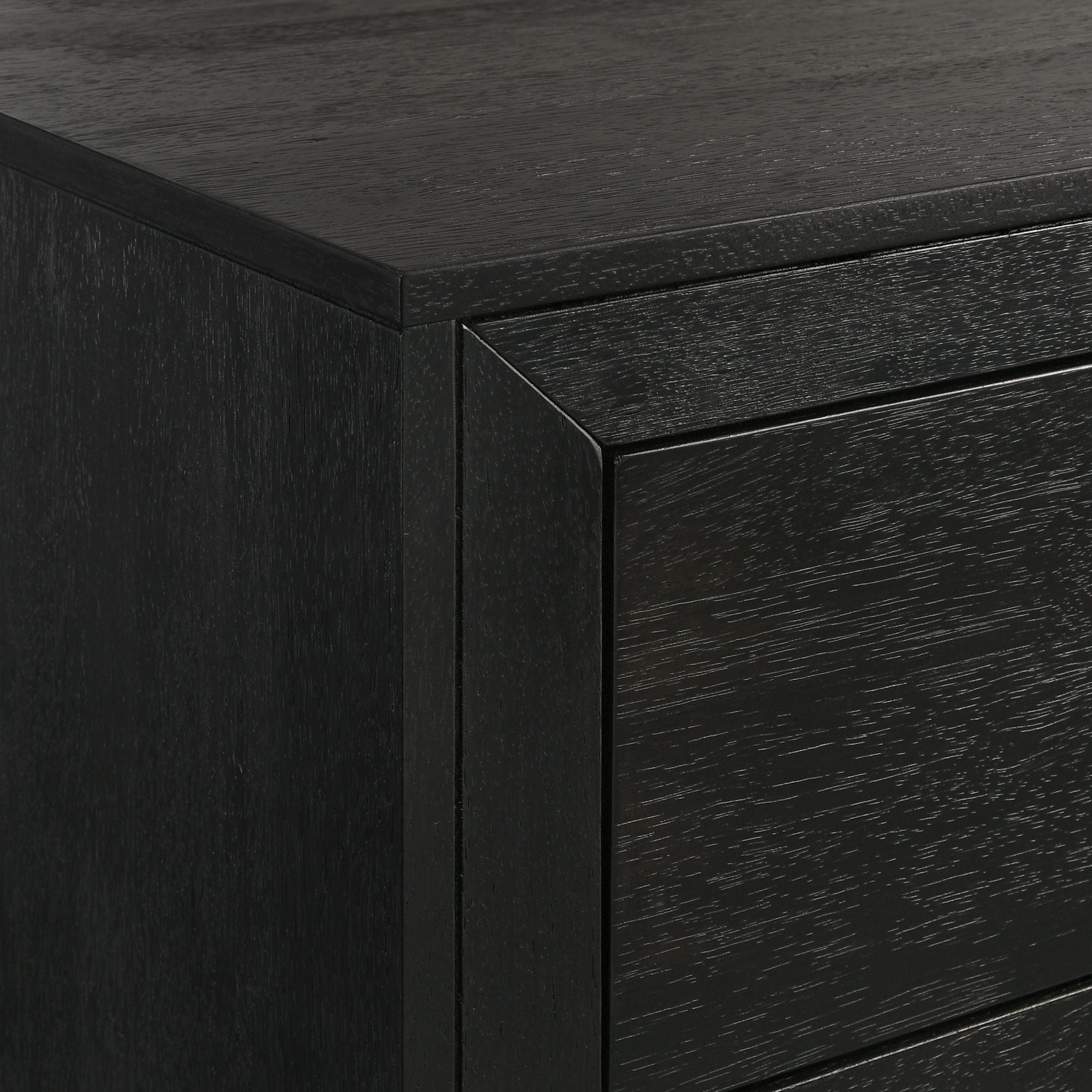 Allan 2-Drawer Nightstand in Black