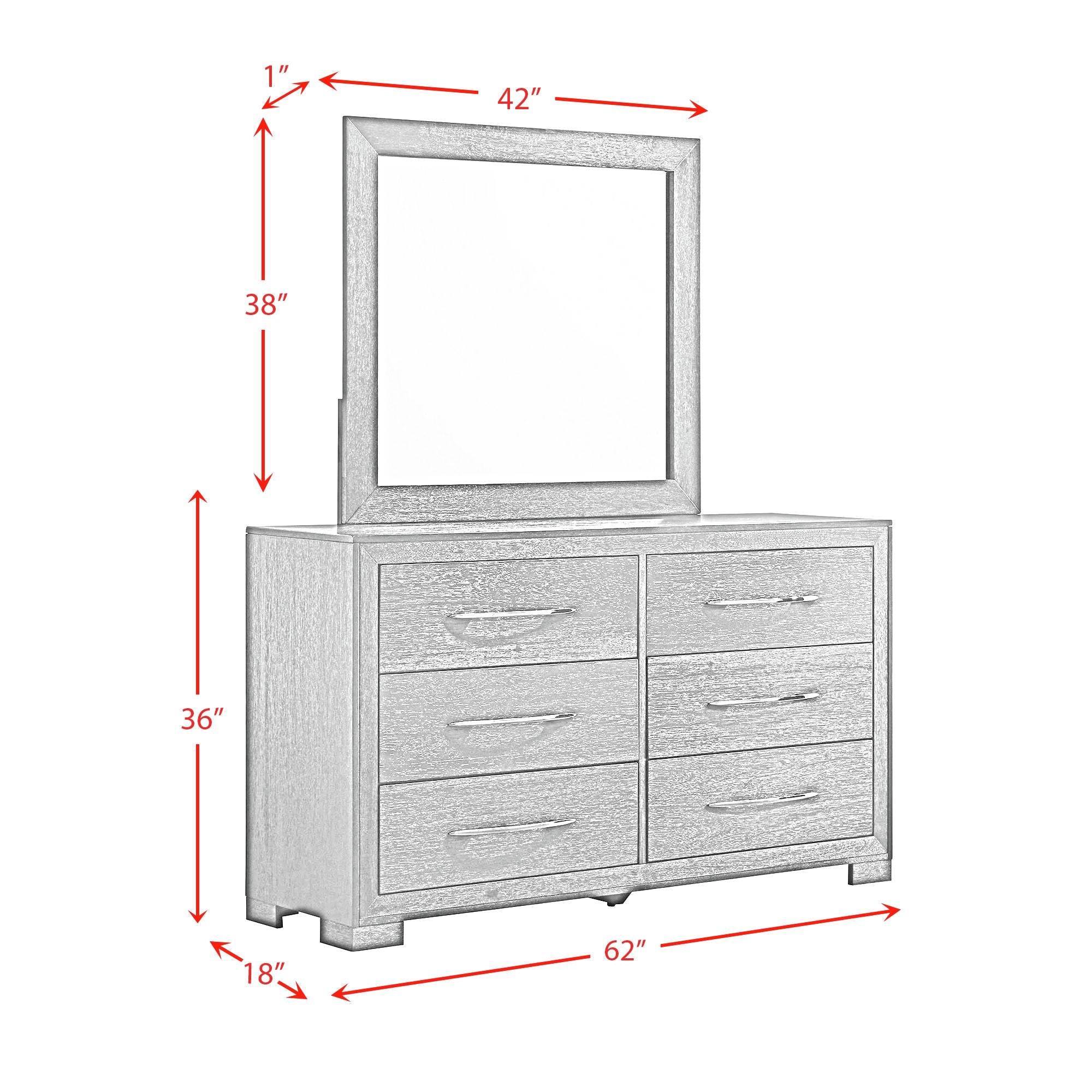 Allan Dresser & Mirror Set in Black
