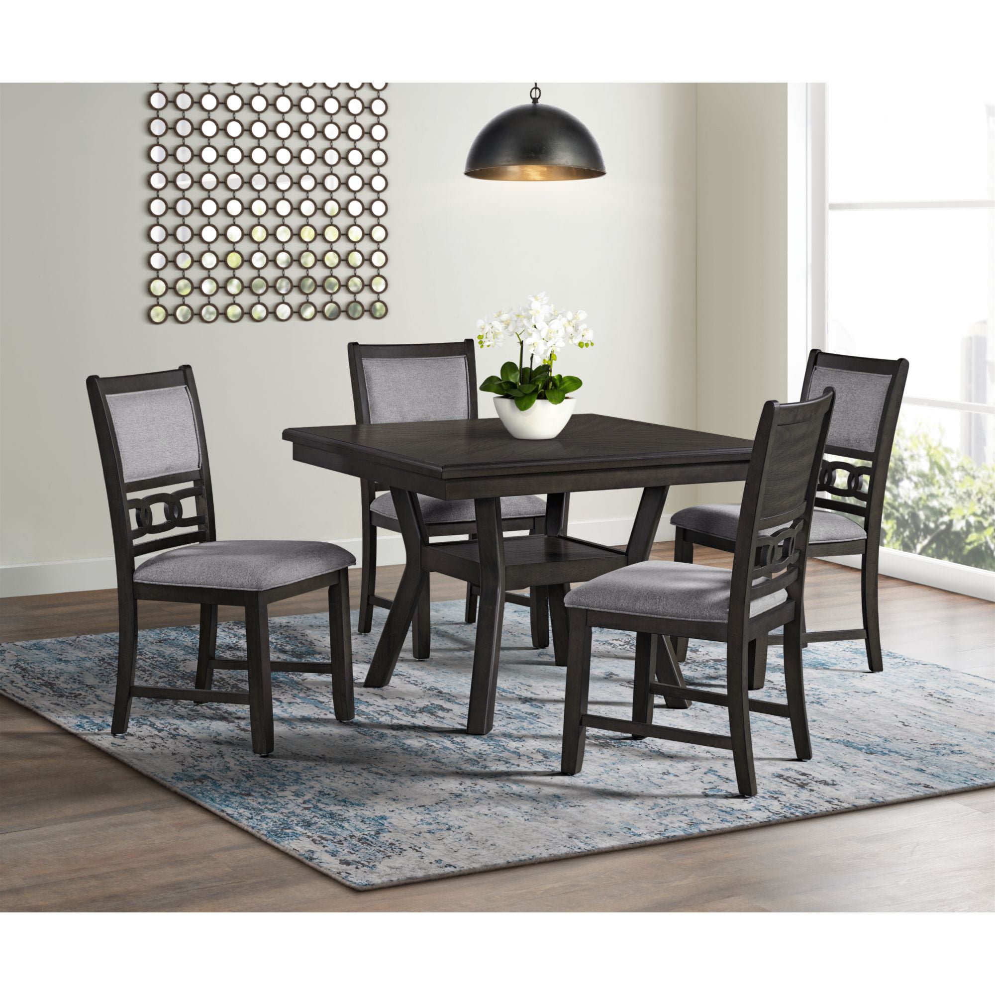 Amherst Dining Side Chair W/Fabric Cushion Dark Finish (2 Per Pack)