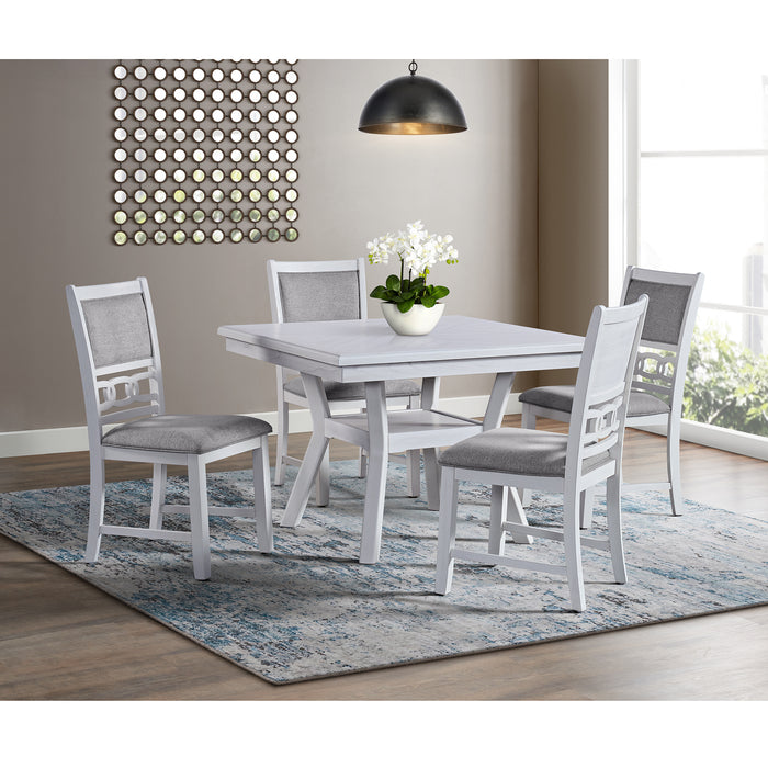 Amherst Dining Side Chair W/Fabric Cushion Side Stretcher White Finish (2 Per Pack)