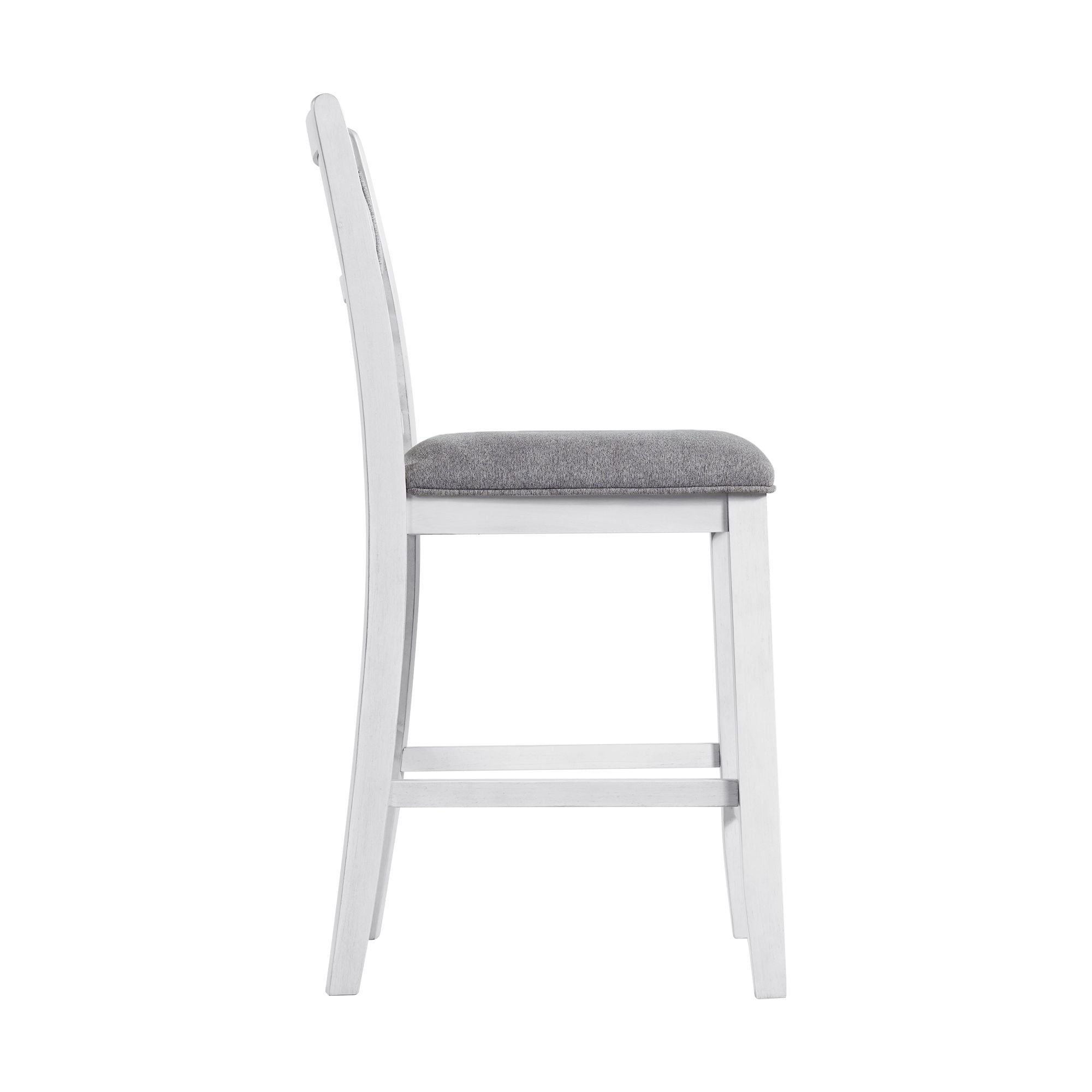 Amherst Counter Side Chair W/Fabric Cushion White Finish (2 Per Pack)
