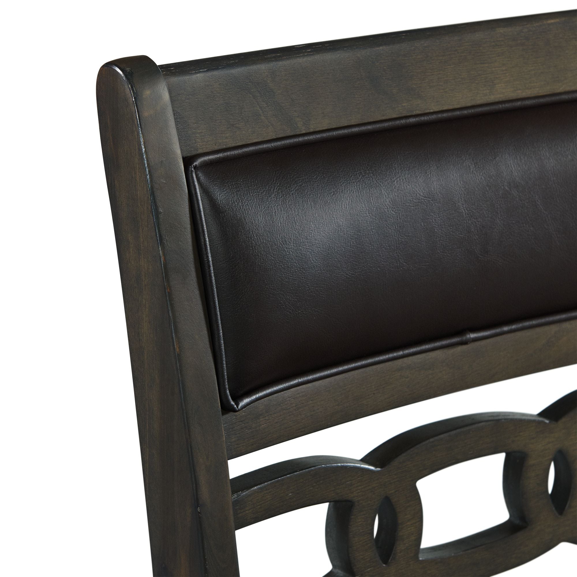 Amherst Counter Side Chair W/PU Cushion Grey Finish (2 Per Pack)