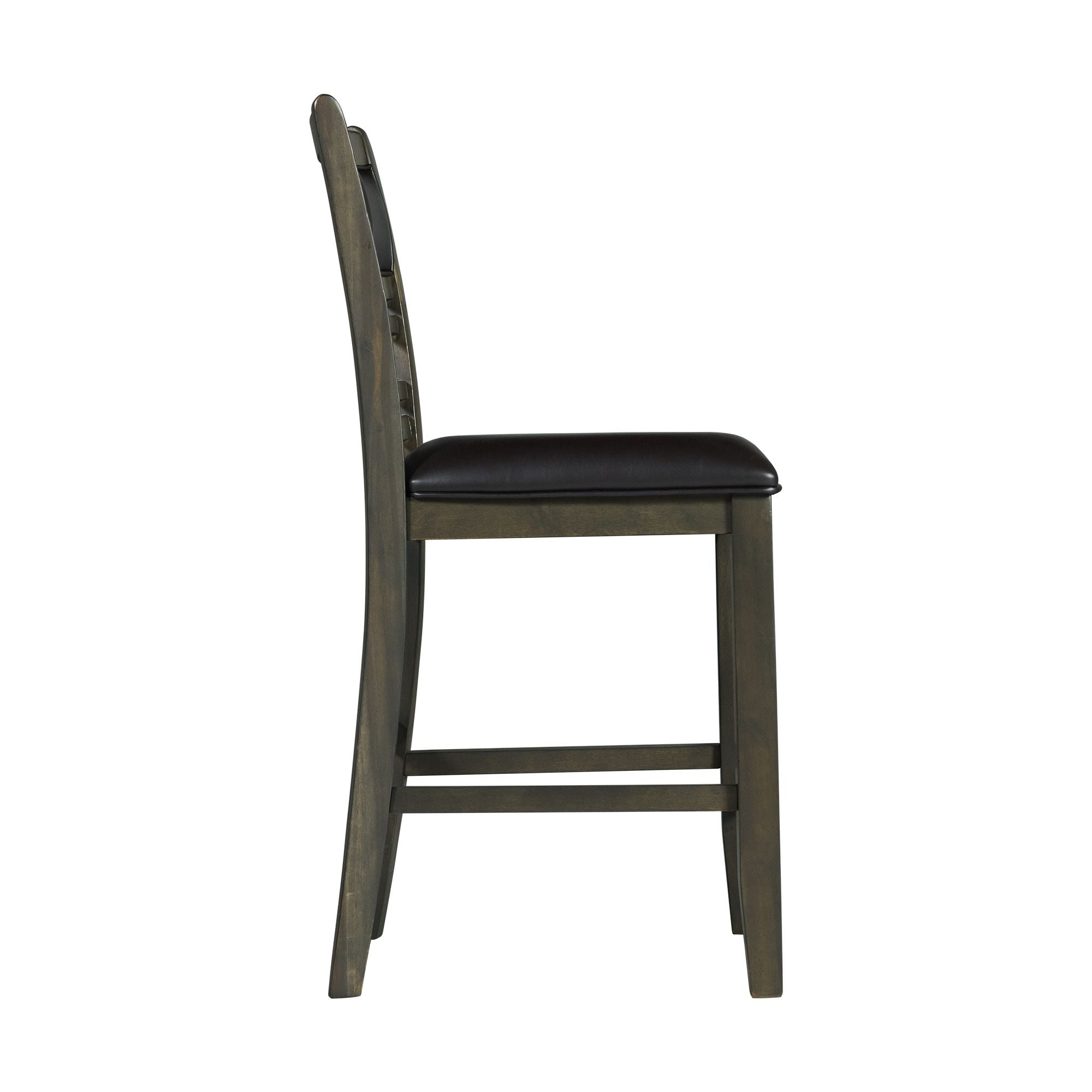 Amherst Counter Side Chair W/PU Cushion Grey Finish (2 Per Pack)