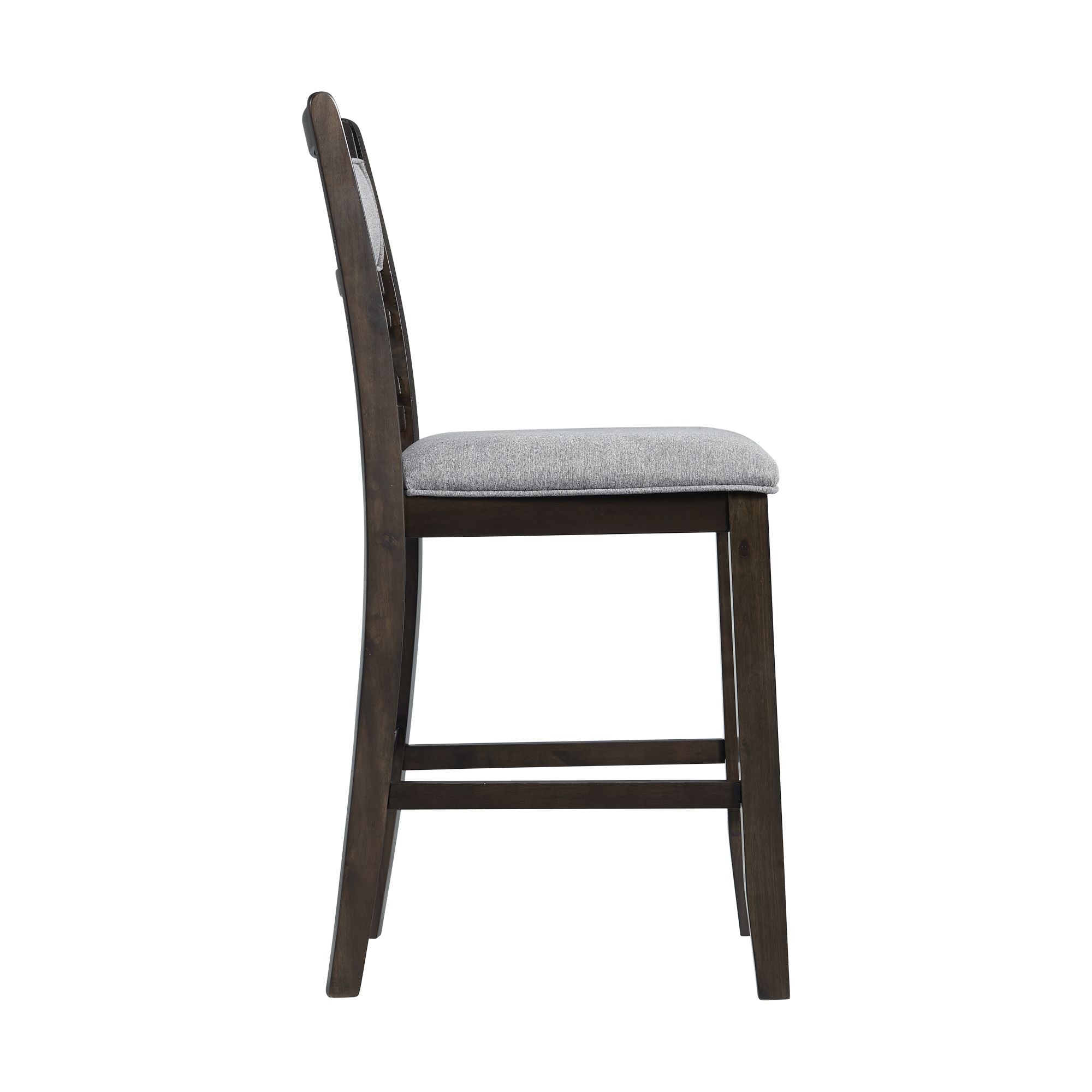 Amherst Counter Side Chair W/Fabric Cushion Dark Finish (2 Per Pack)