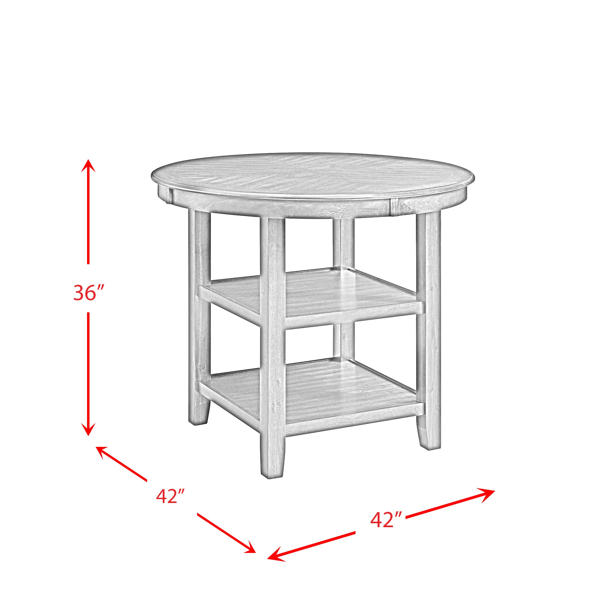 Amherst Counter Height 5PC Dining Set-Table and Four Side Chairs in Walnut