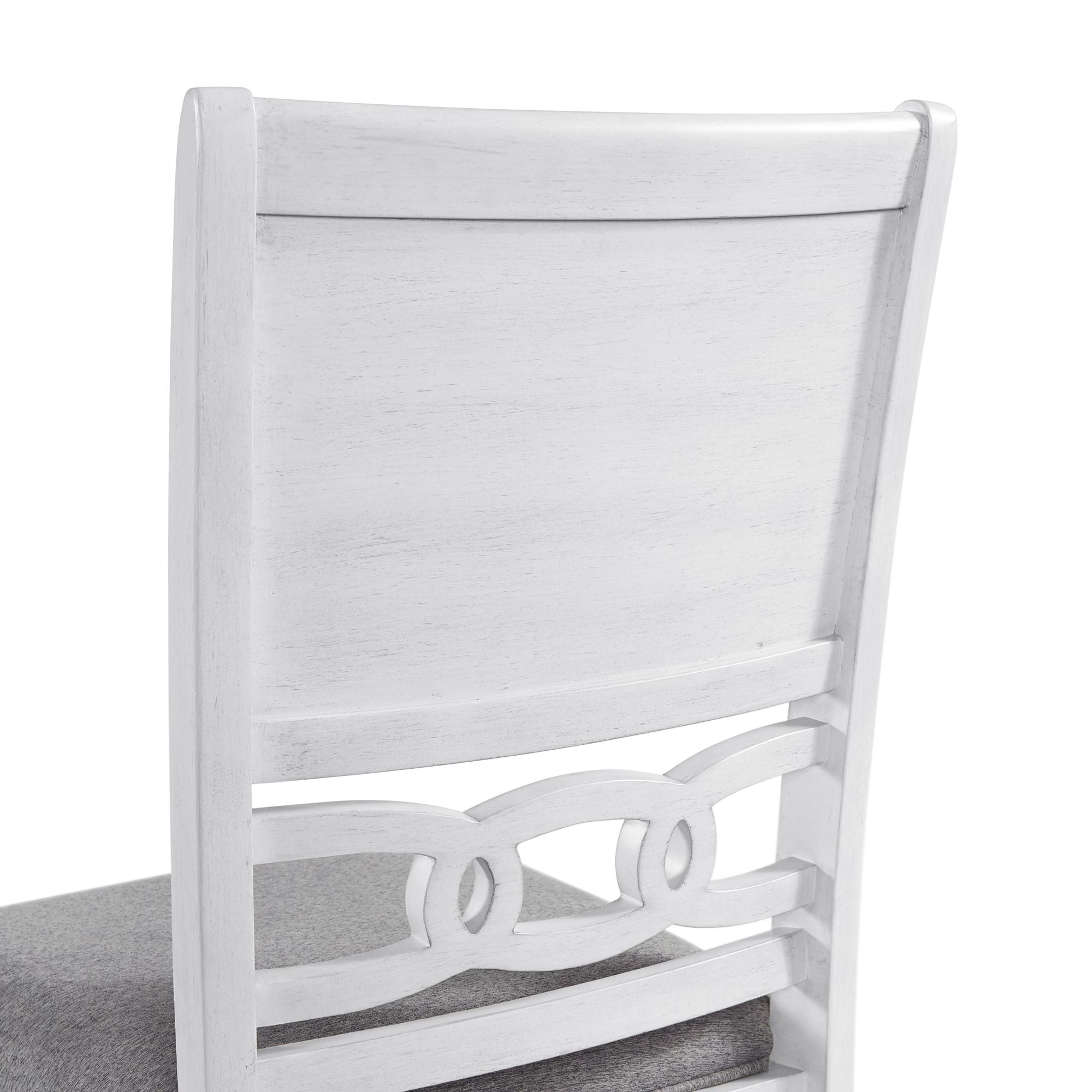 Amherst Dining Side Chair W/Fabric Cushion Side Stretcher White Finish (2 Per Pack)
