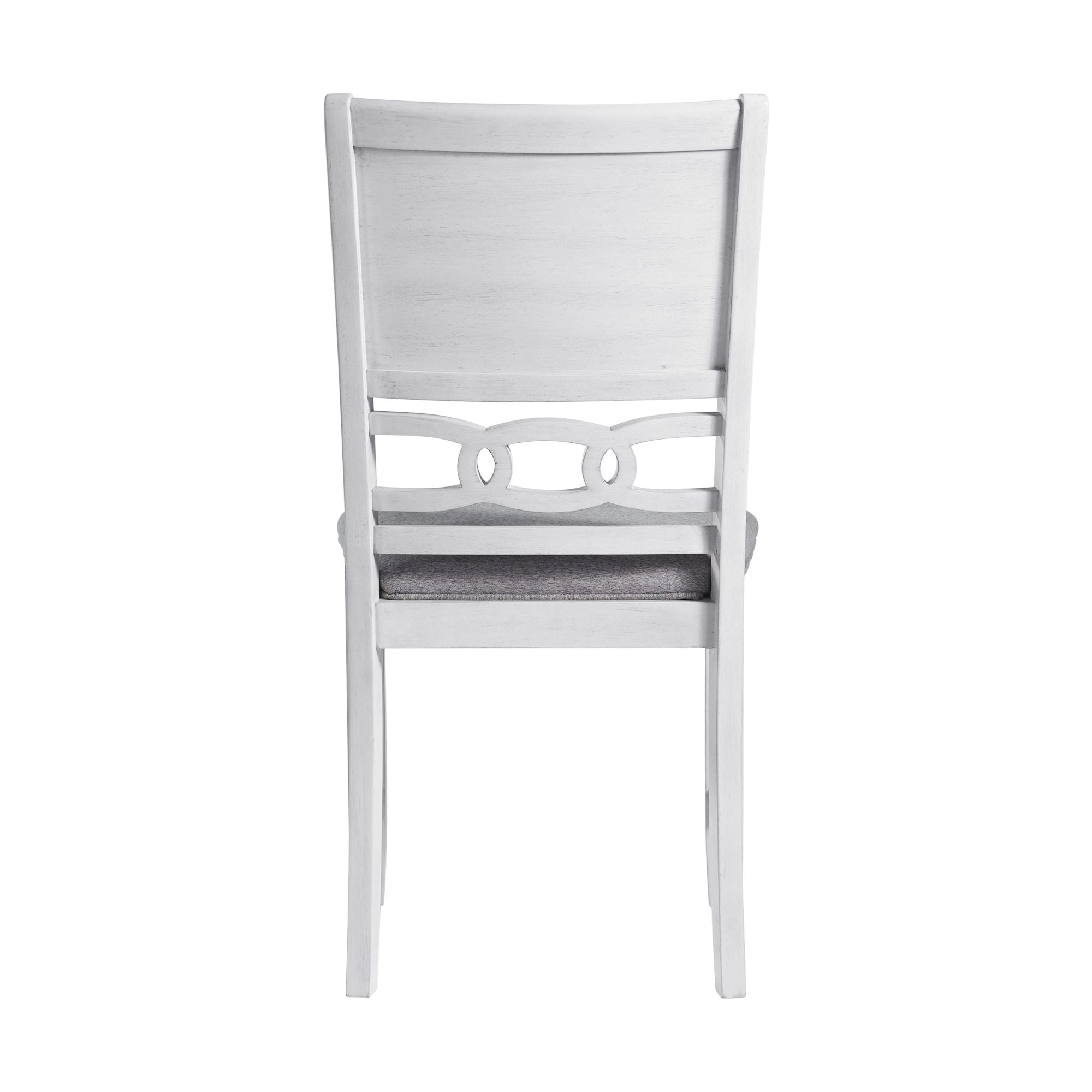 Amherst Dining Side Chair W/Fabric Cushion Side Stretcher White Finish (2 Per Pack)