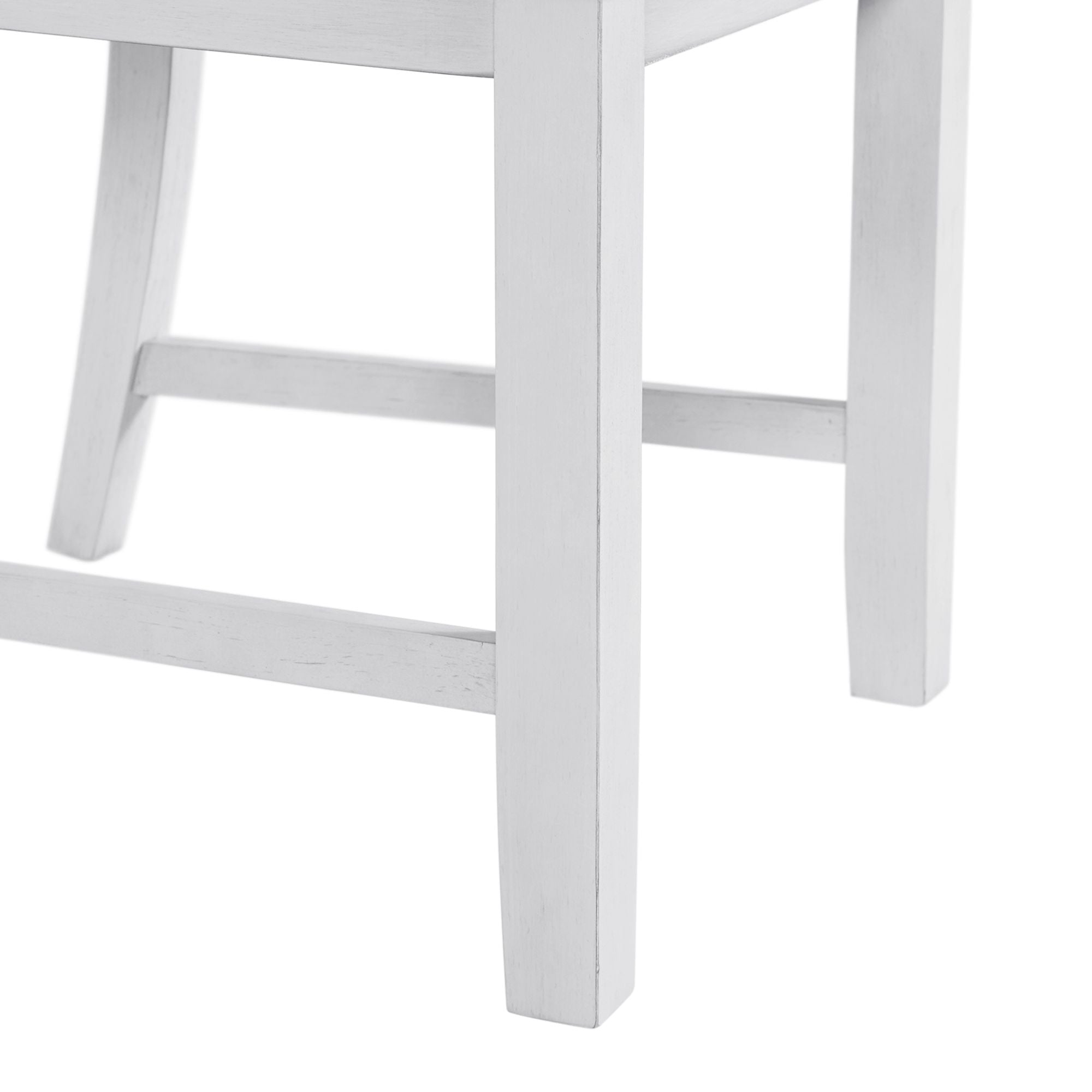 Amherst Dining Side Chair W/Fabric Cushion Side Stretcher White Finish (2 Per Pack)