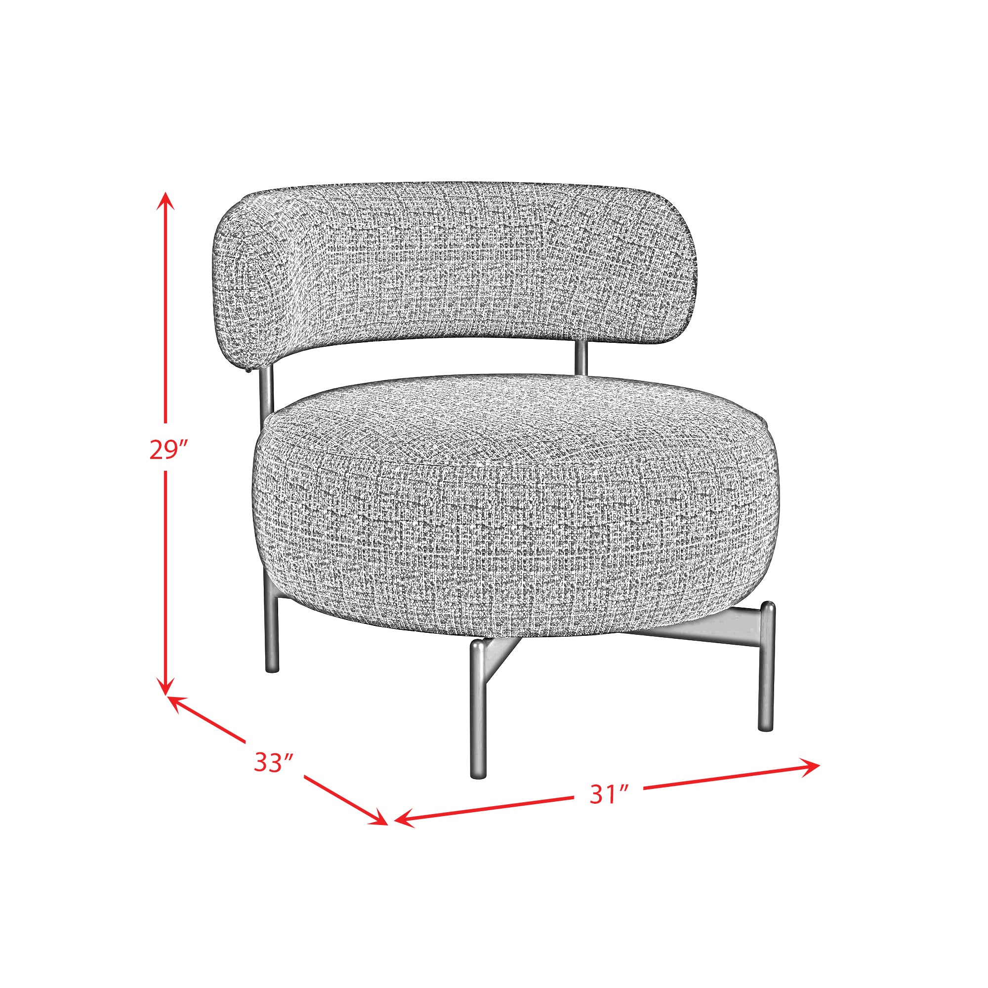 Antonia Swivel Chair in Heron Black