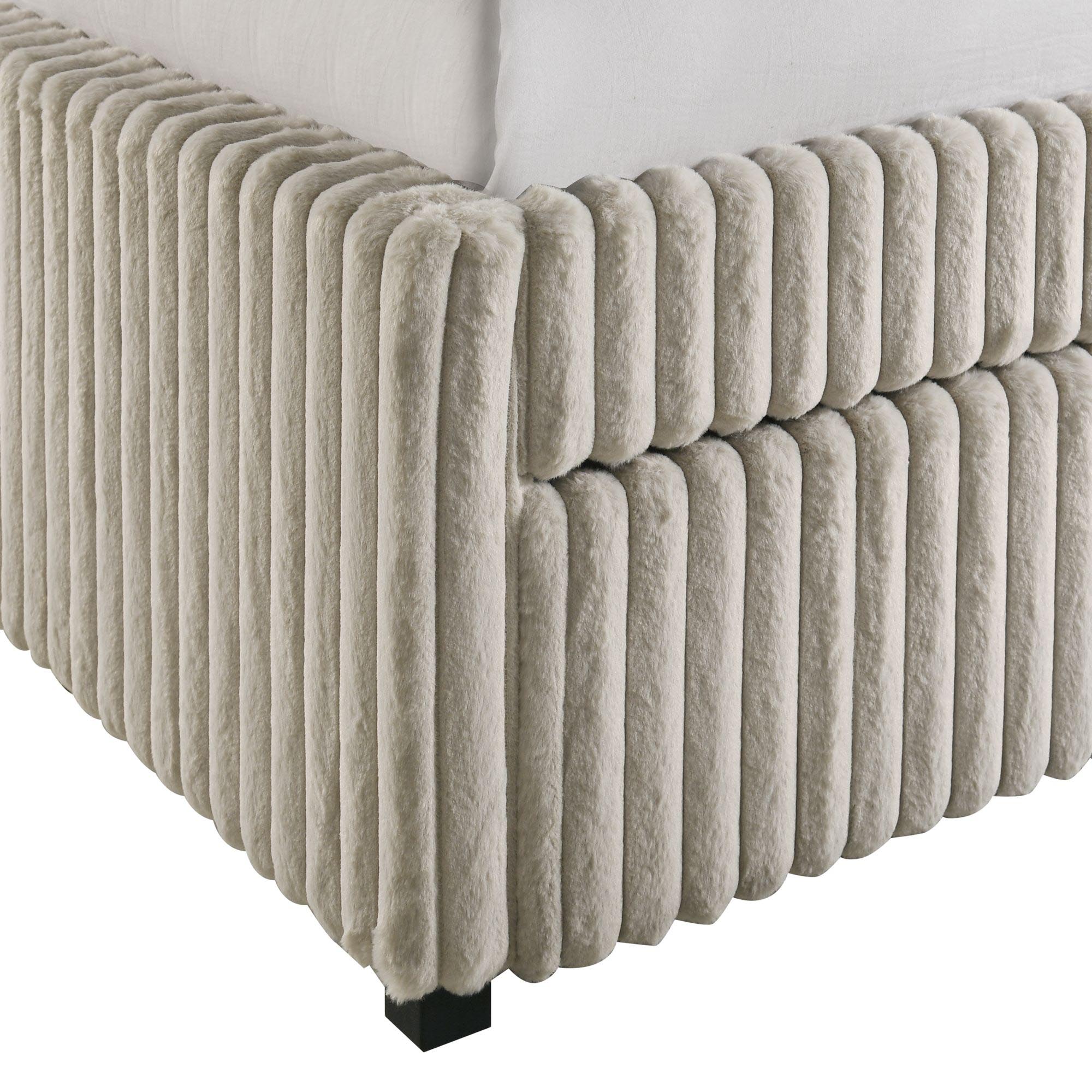 Arden Twin Daybed with Trundle in Corduroy Beige