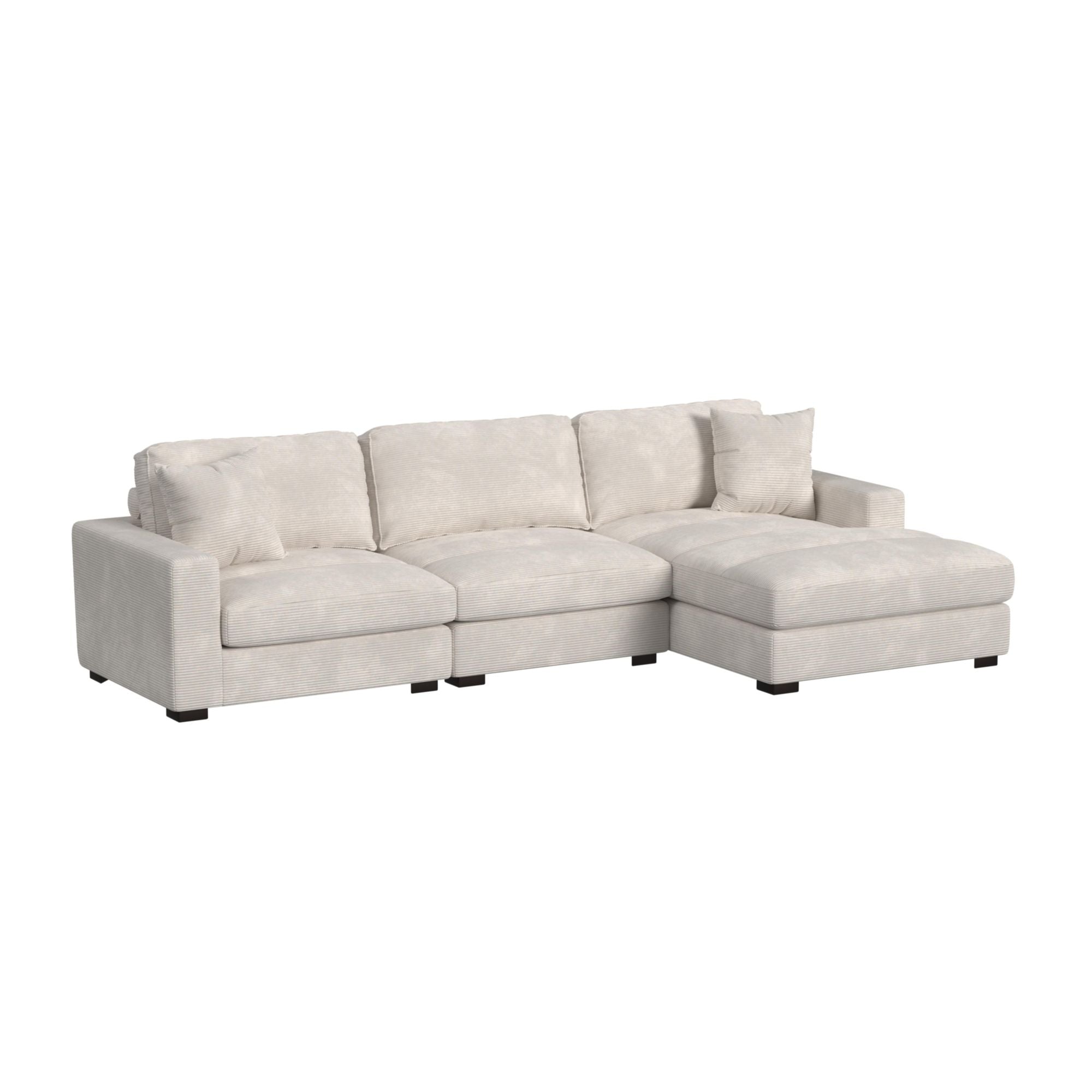 Arizona Modular LHF Armchair with 1 pillow 20" in Steno Beige