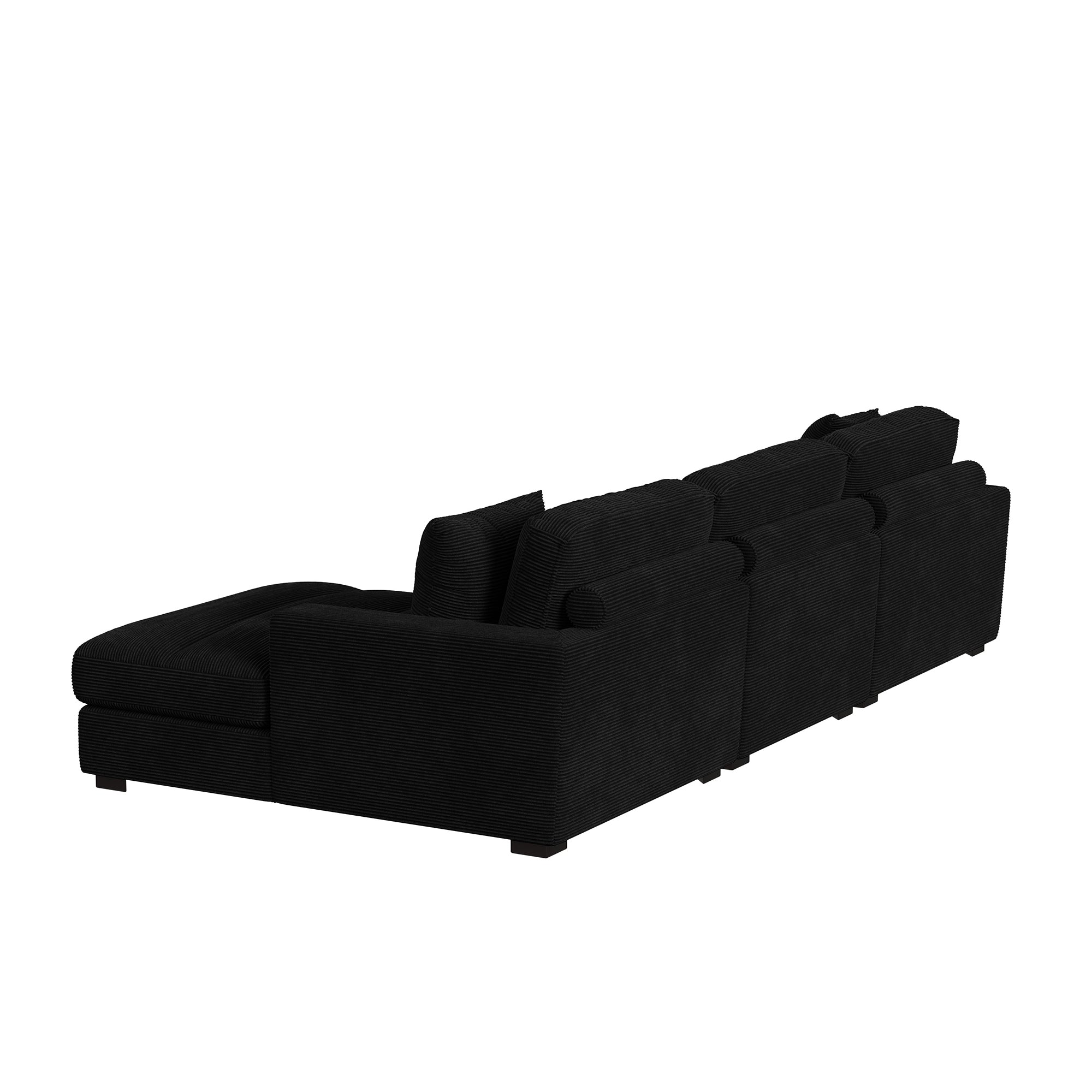 Arizona Modular LHF Armchair with 1 pillow 20" in Steno Black