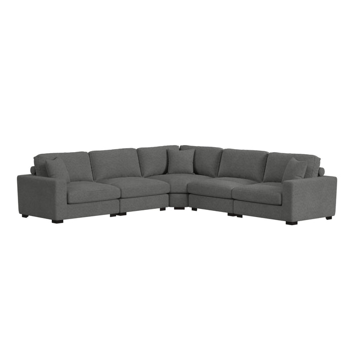 Arizona Modular Wedge with 1 pillow 20" in Steno Charcoal