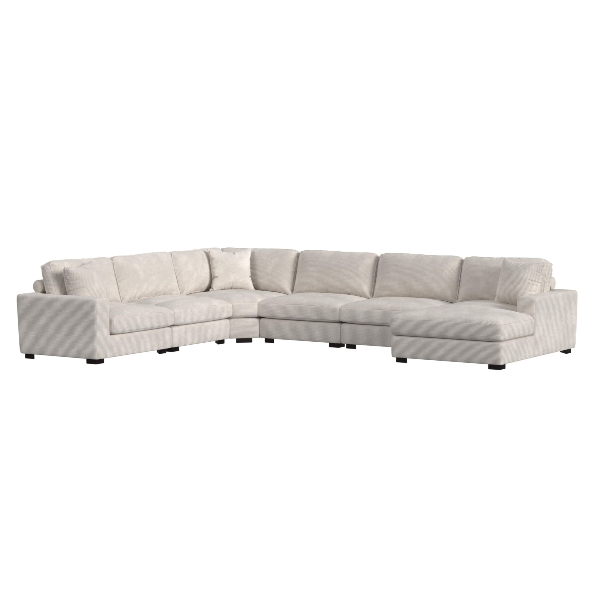 Arizona Modular Wedge with 1 pillow 20" in Steno Beige