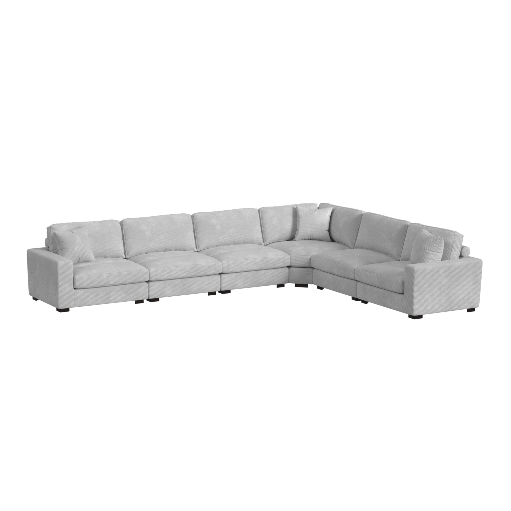 Arizona Modular Armless Chair in Steno Stone
