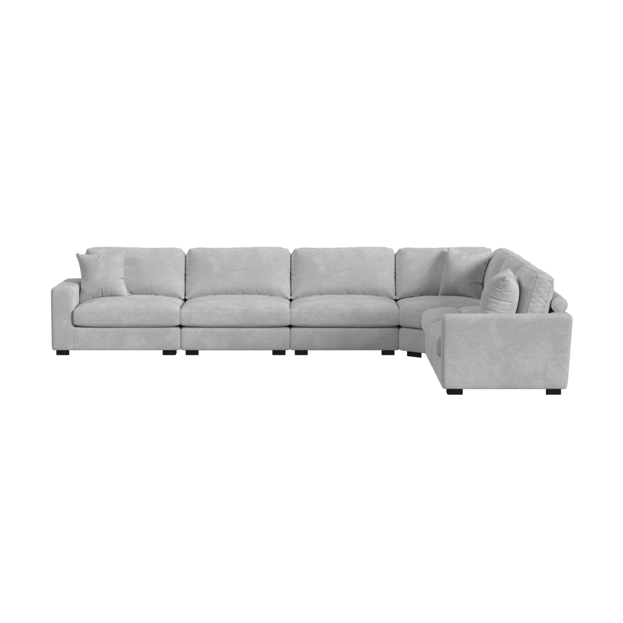 Arizona Modular Armless Chair in Steno Stone