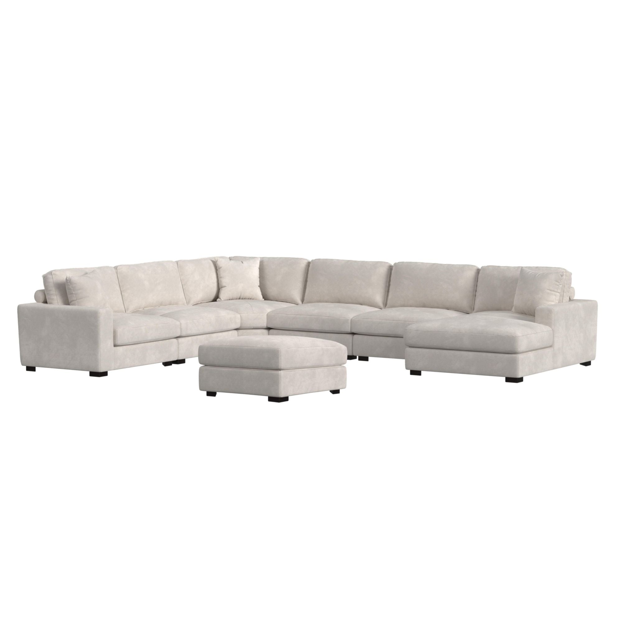 Arizona Modular Armless Chair in Steno Beige