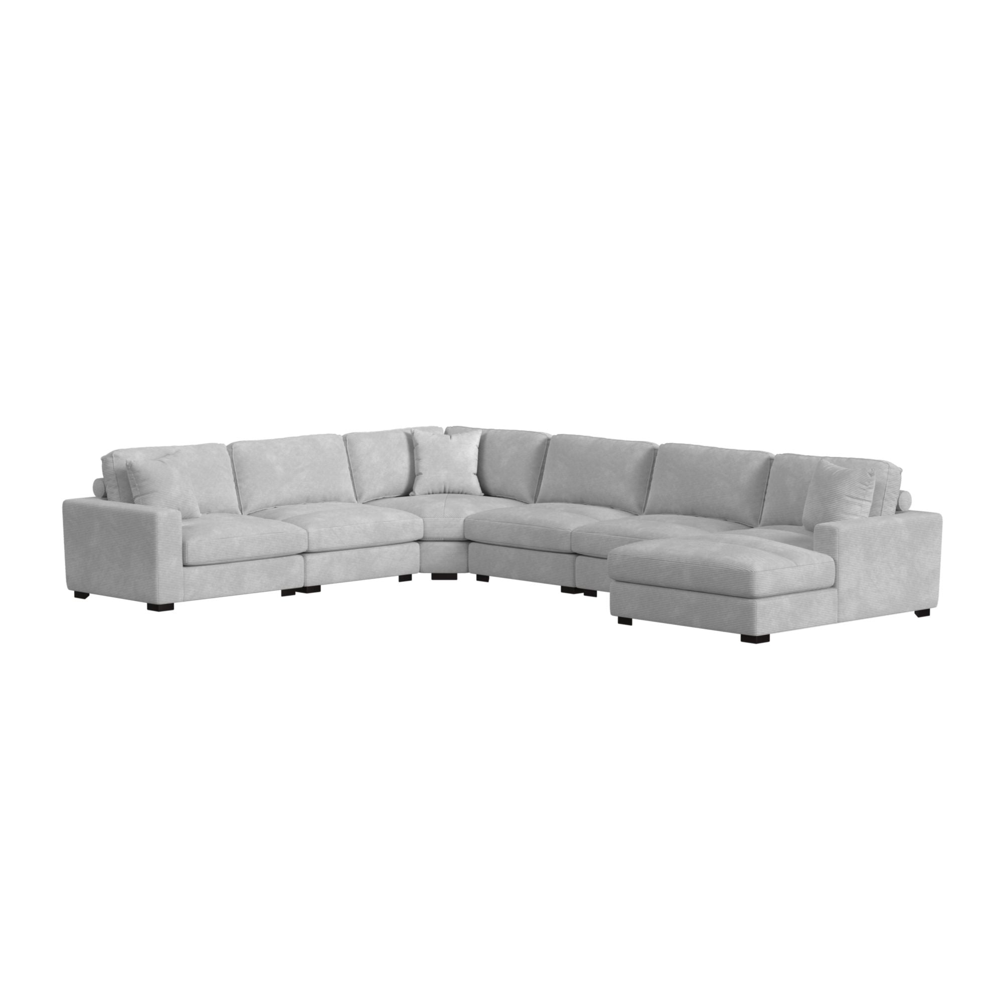 Arizona Modular Wedge with 1 pillow 20" in Steno Stone