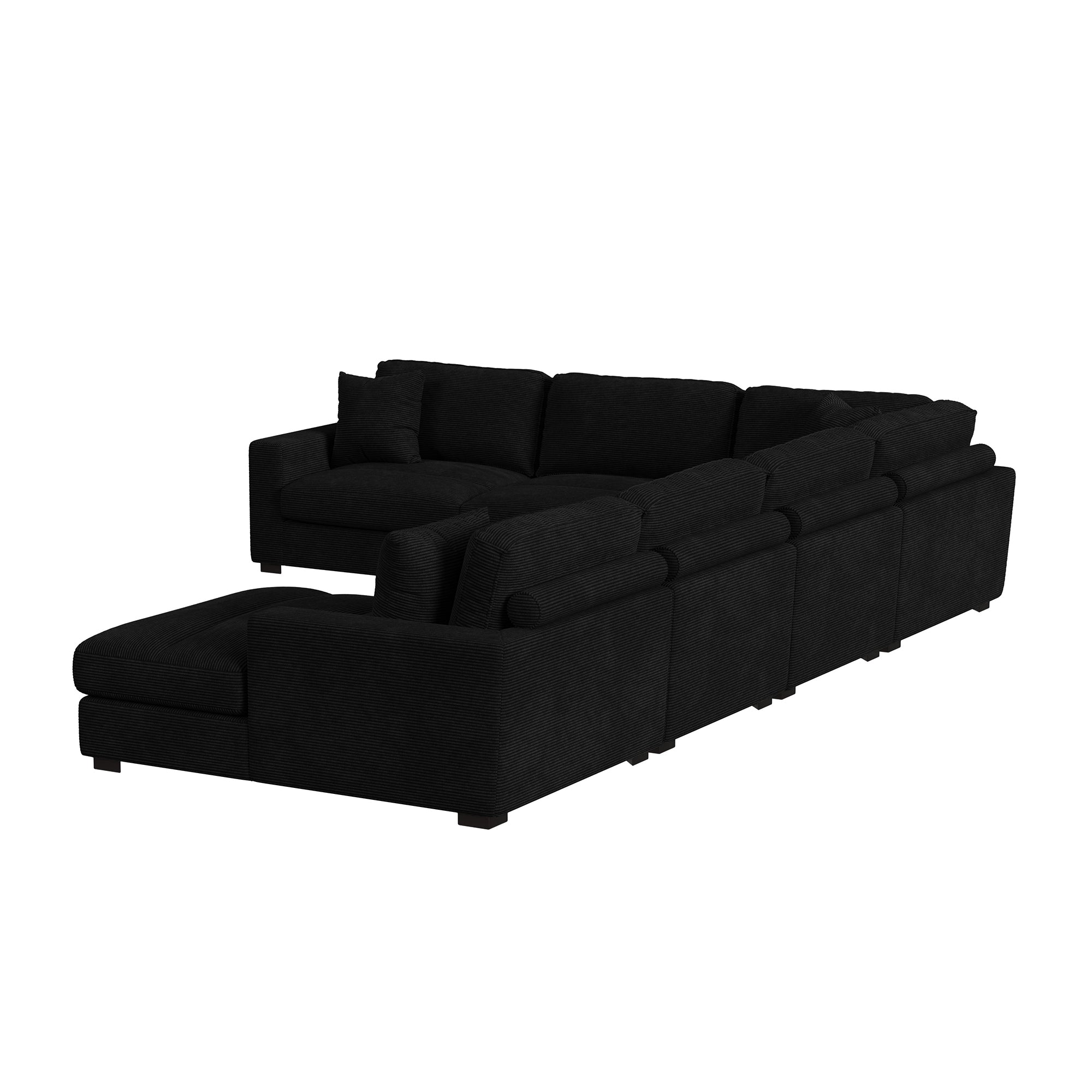 Arizona Modular Wedge with 1 pillow 20" in Steno Black