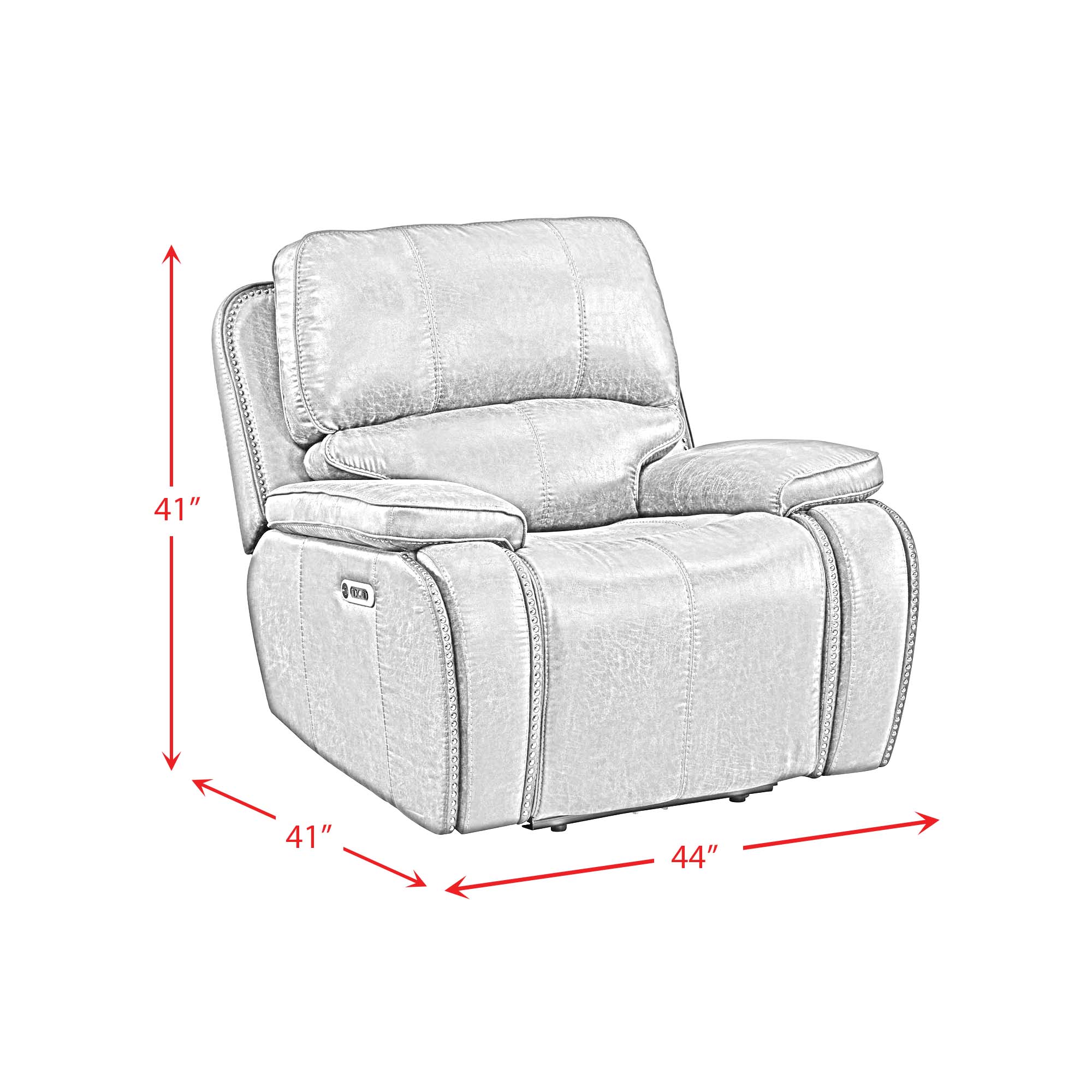 Atlantis Power Motion Recliner with Power Head Recliner in Heritage Brown