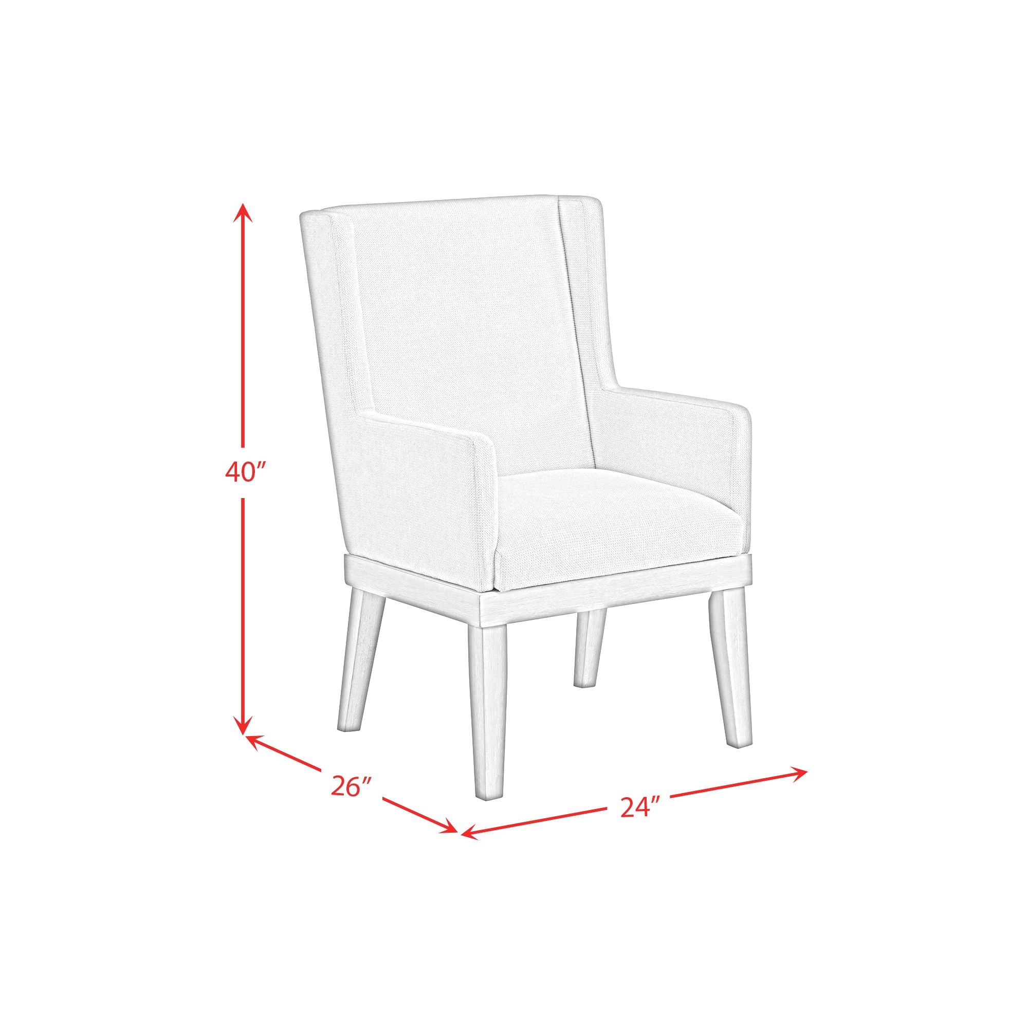 Avalanche Dining Arm Chair in Antique White (2 Per Carton)