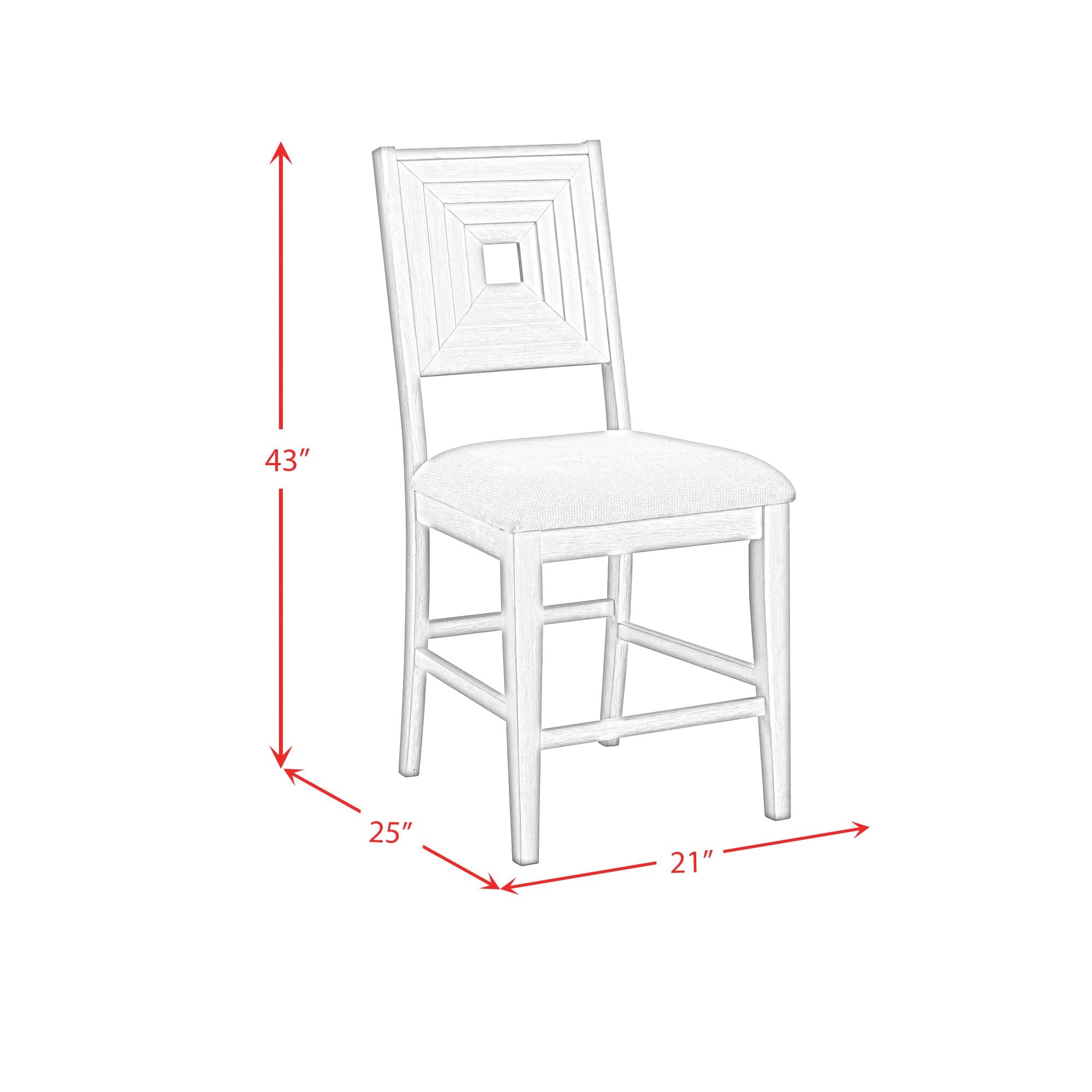 Avalanche Counter Side Chair in Antique White (2 Per Carton)