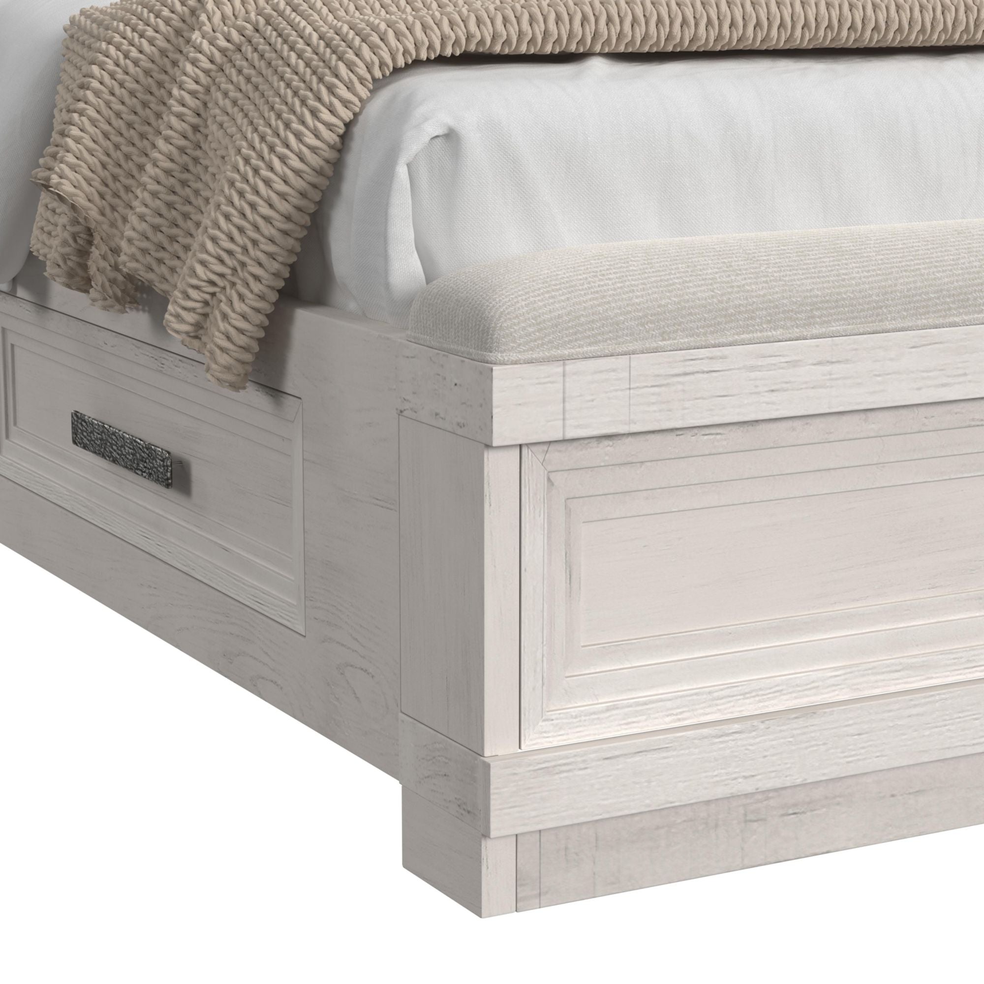 Avalanche Queen Storage Bed in Antique White