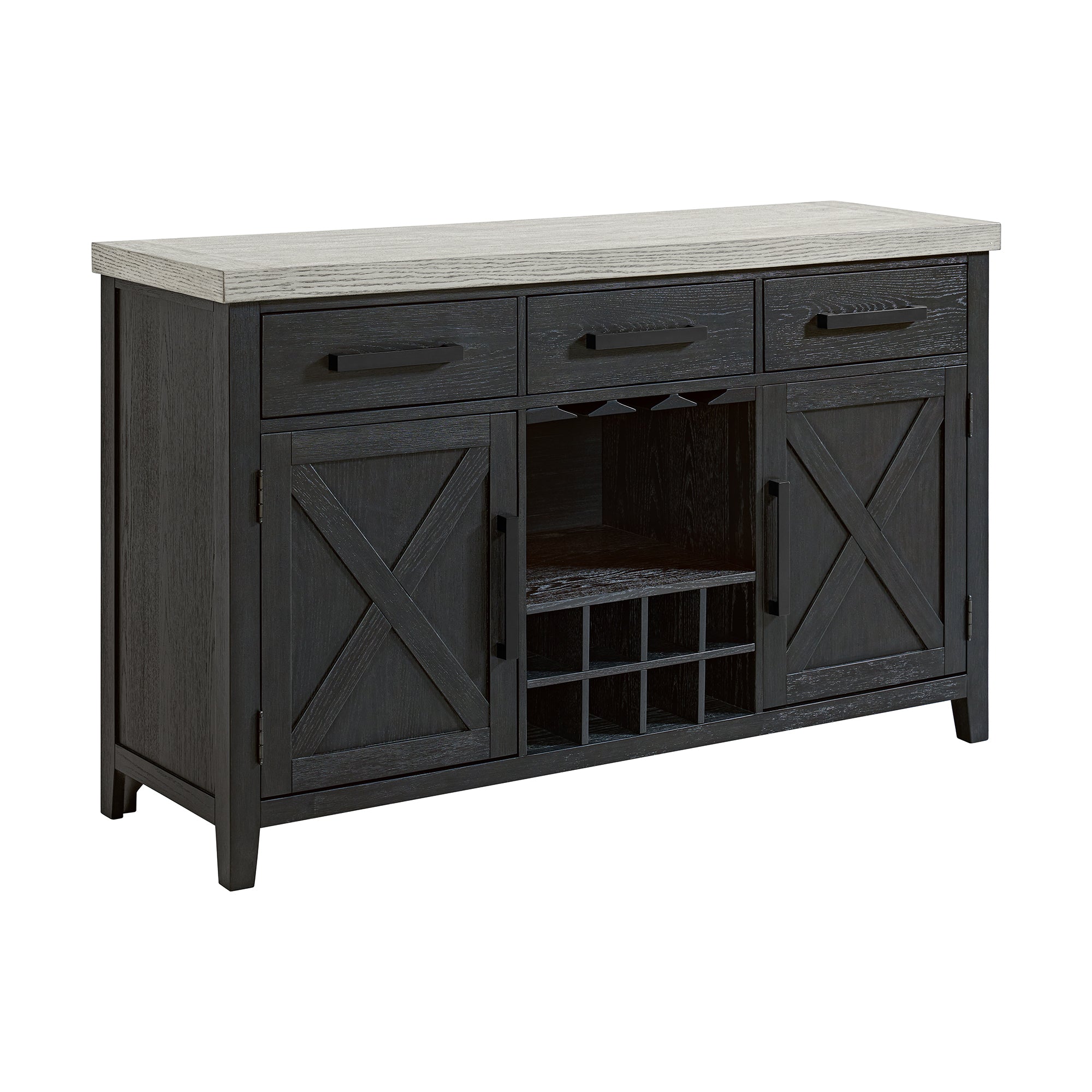 Axel Server in Light Grey and Espresso