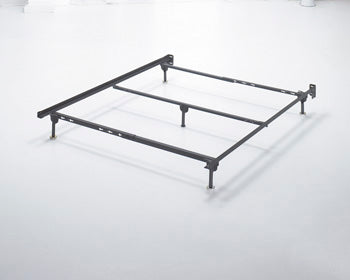Dar Furniture - Ashley Furniture - Platform Queen Bolt on Bed Frame - Queen Bolt on Bed Frame / Metallic - B100-31
