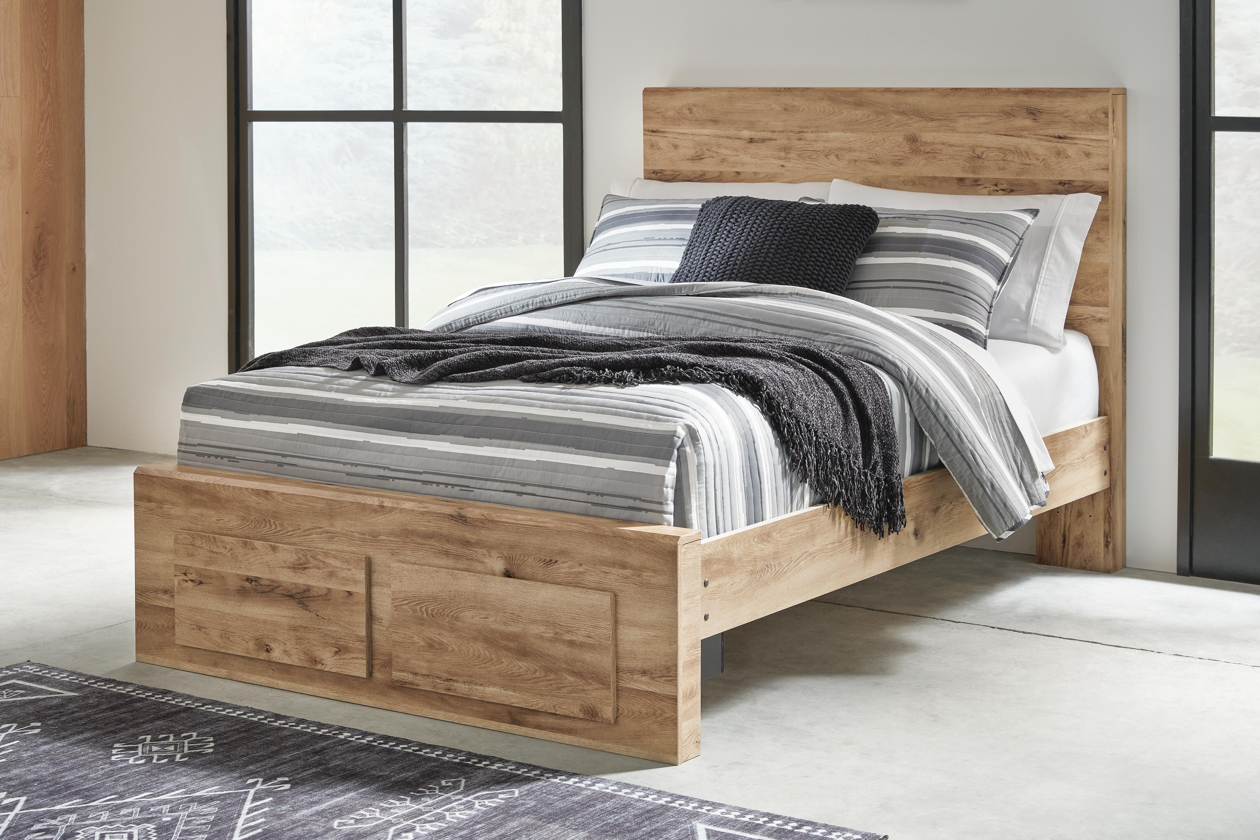 Dar Furniture - Ashley Furniture - Hyanna Full Panel Storage Bed - Full Panel Storage Bed / Tan Brown - B1050B38