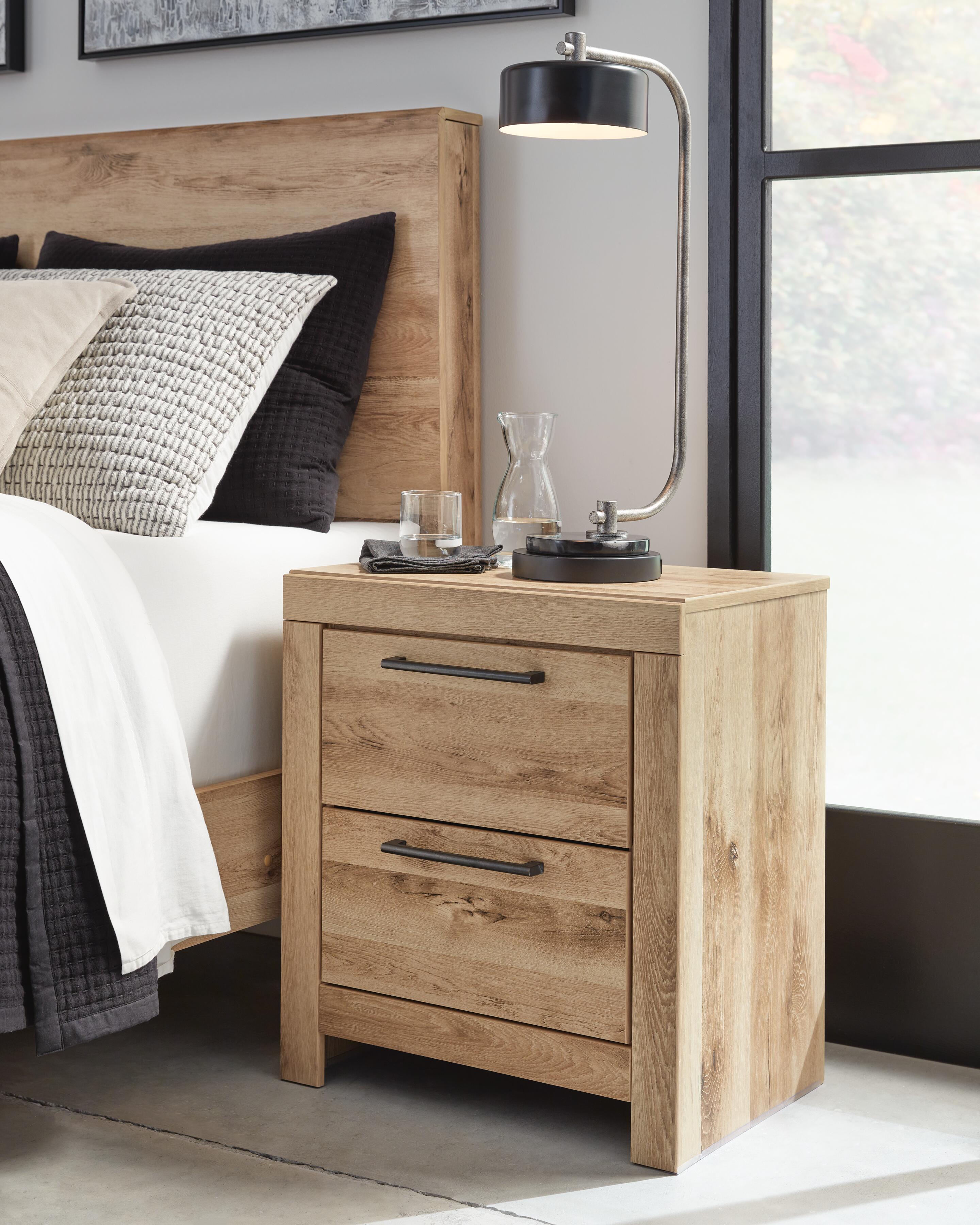 Dar Furniture - Ashley Furniture - Hyanna Nightstand - Two Drawer Night Stand / Tan Brown - B1050-92