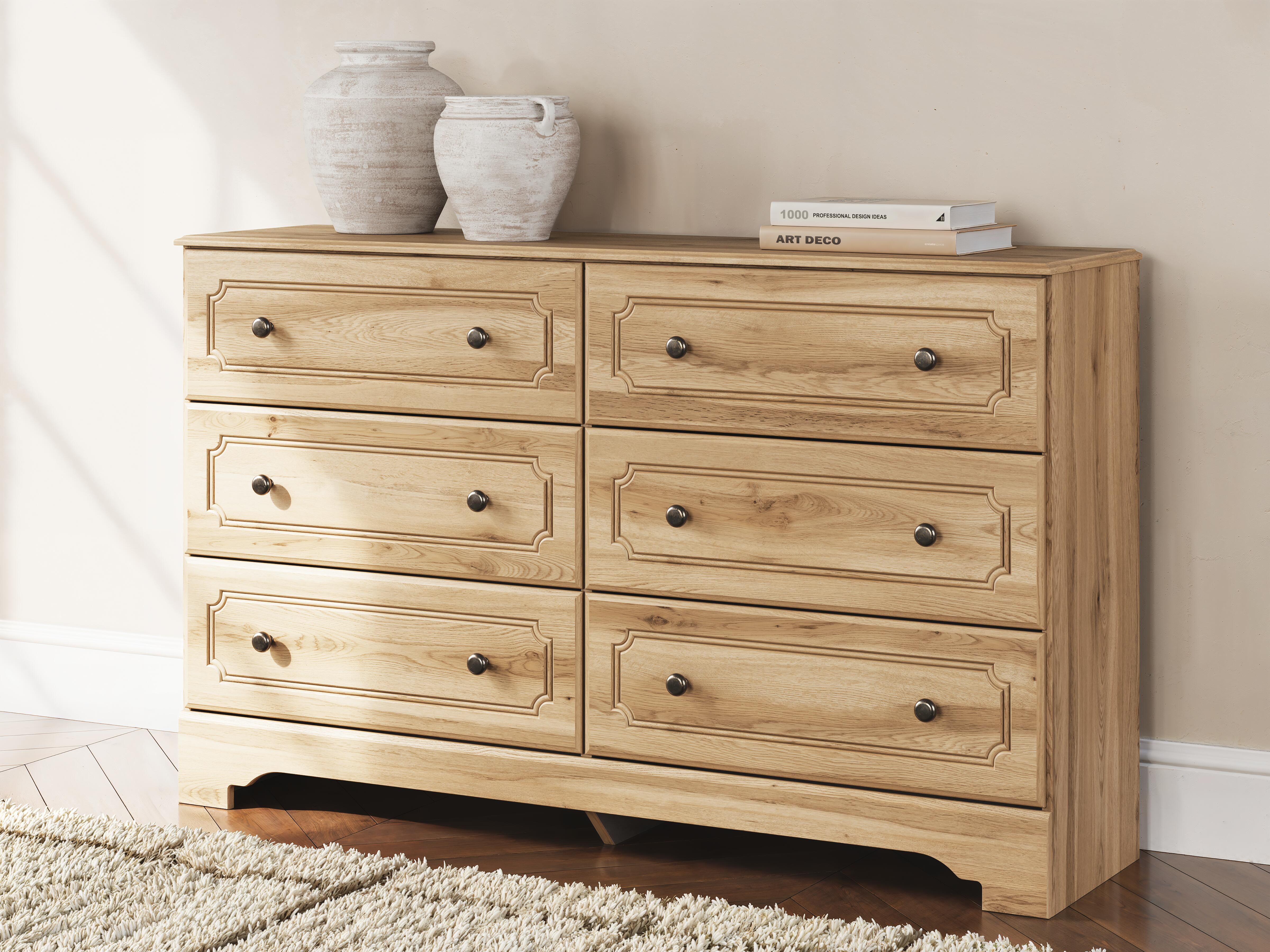 Dar Furniture - Ashley Furniture - Aleaport Dresser - Six Drawer Dresser / Warm Brown - PCB1075-31
