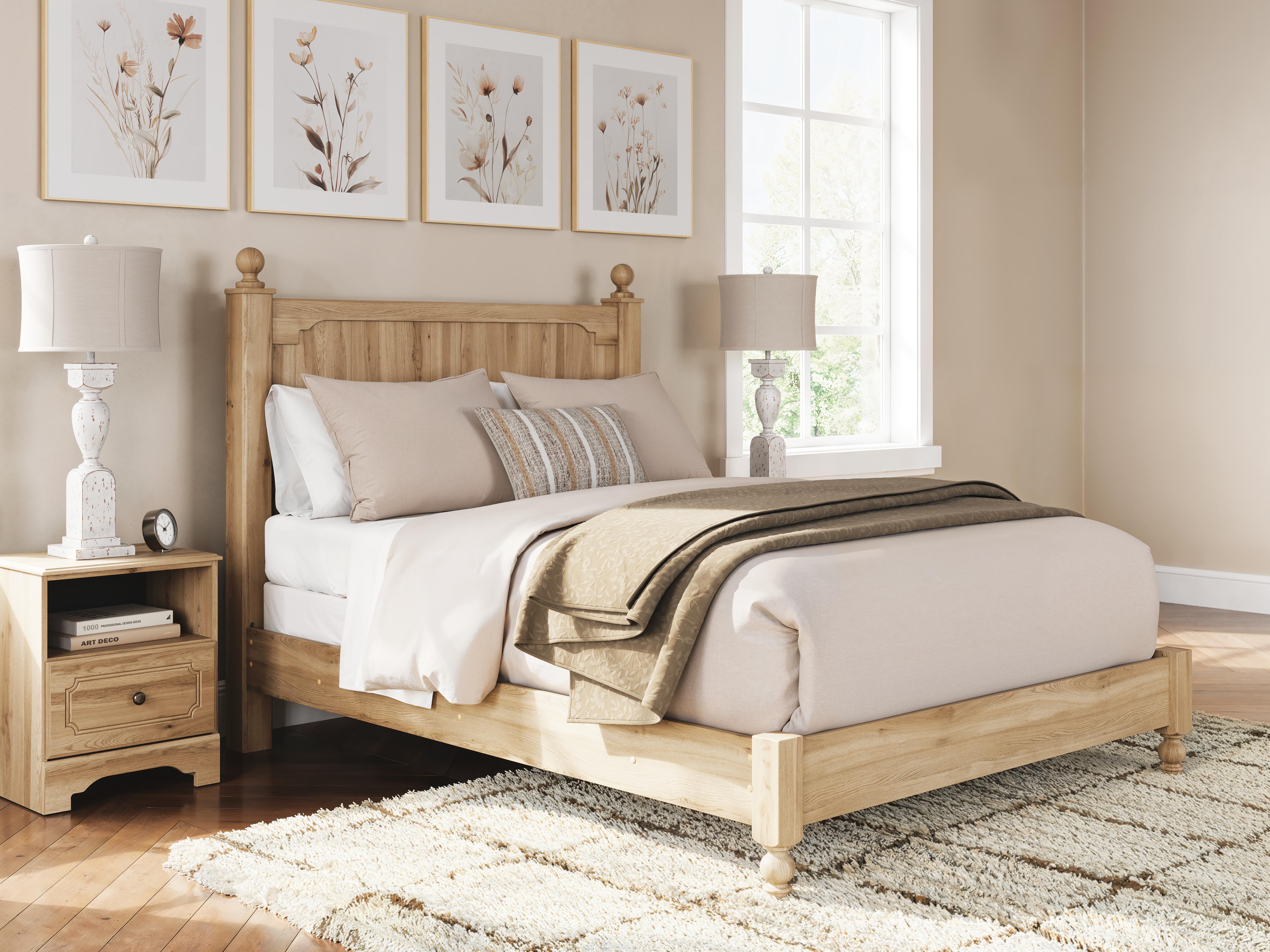 Dar Furniture - Ashley Furniture - Aleaport Queen Panel Bed - Queen Panel Bed / Warm Brown - PCB1075B7