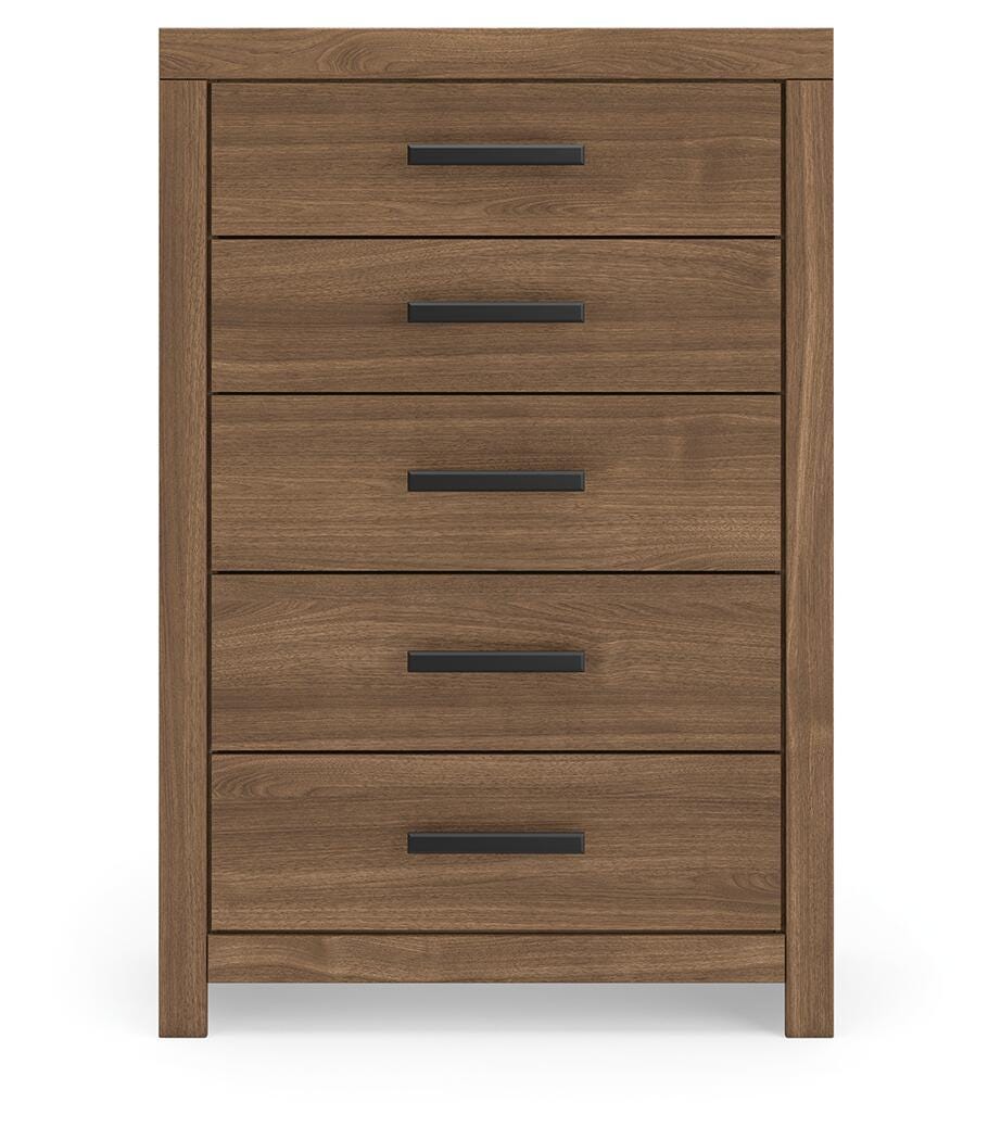 Dar Furniture - Ashley Furniture - Broachmyn Chest of Drawers - Five Drawer Chest / Auburn - PCB1116-46