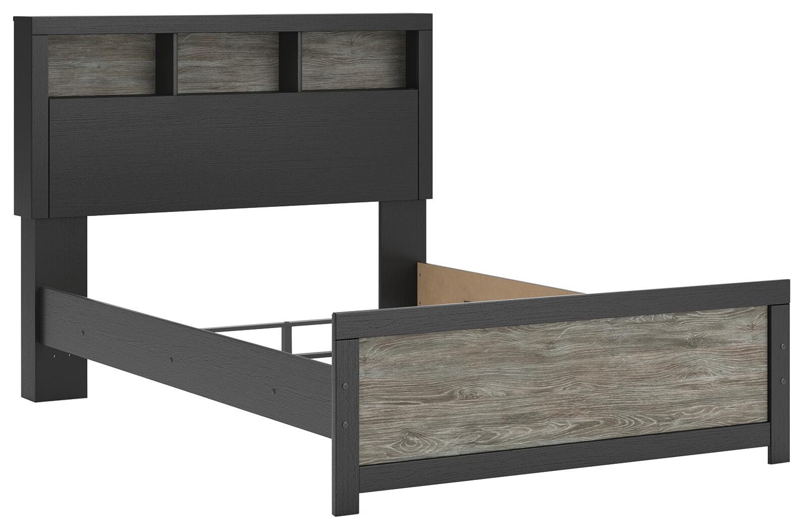 Dar Furniture - Ashley Furniture - Broachmyn Full Bookcase Bed - Full Bookcase Bed / Black/Gray - PCB1118B13