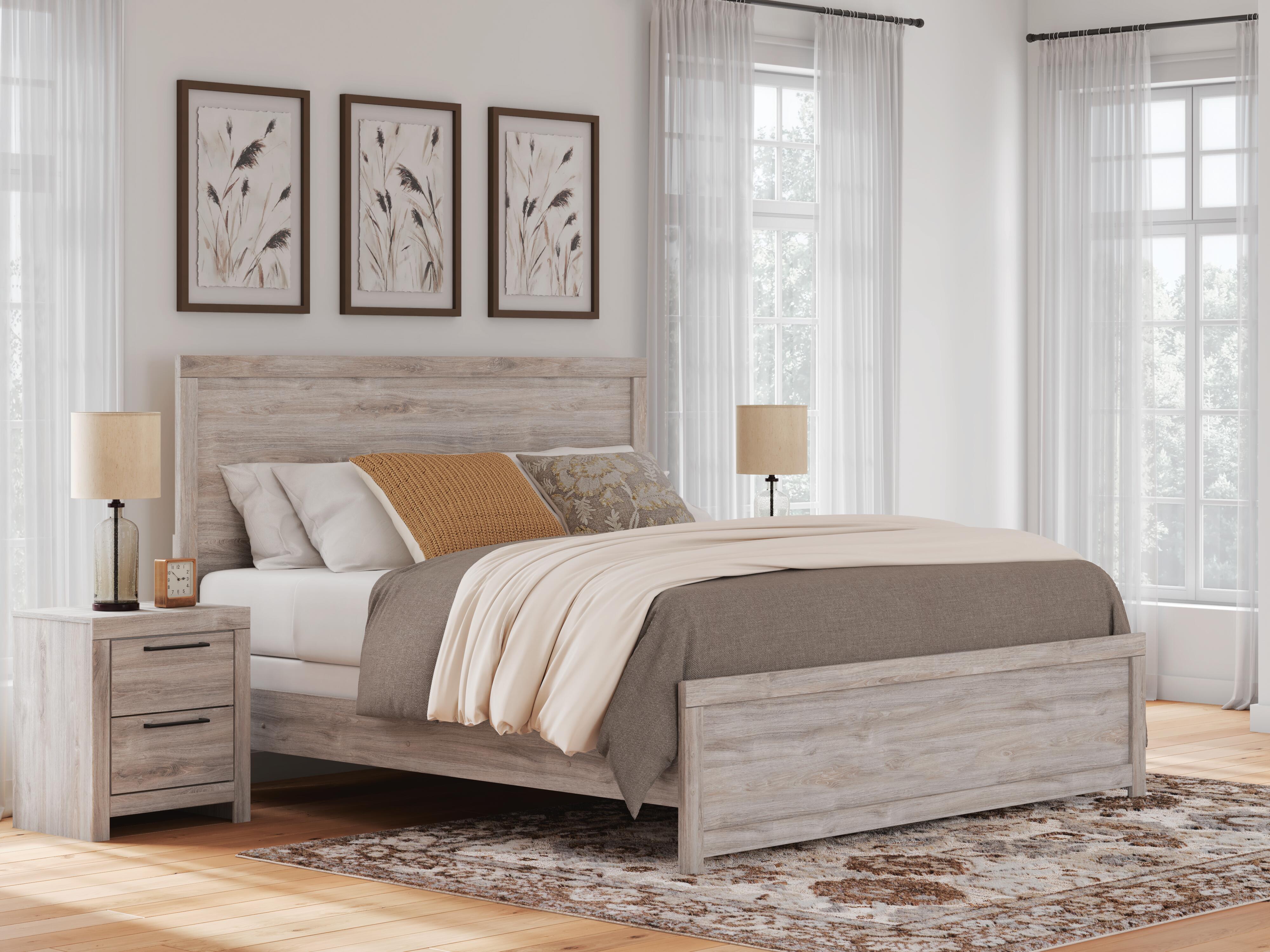 Dar Furniture - Ashley Furniture - Broachmyn King Panel Bed - King Panel Bed / Gray - PCB1120B6
