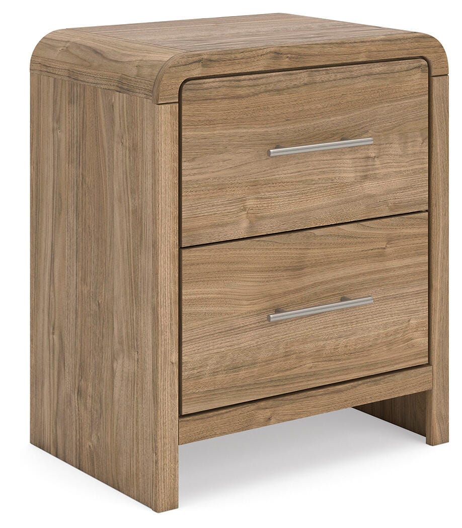Dar Furniture - Ashley Furniture - Gramburg Nightstand - Two Drawer Night Stand / Warm Natural Brown - PCB1121-92