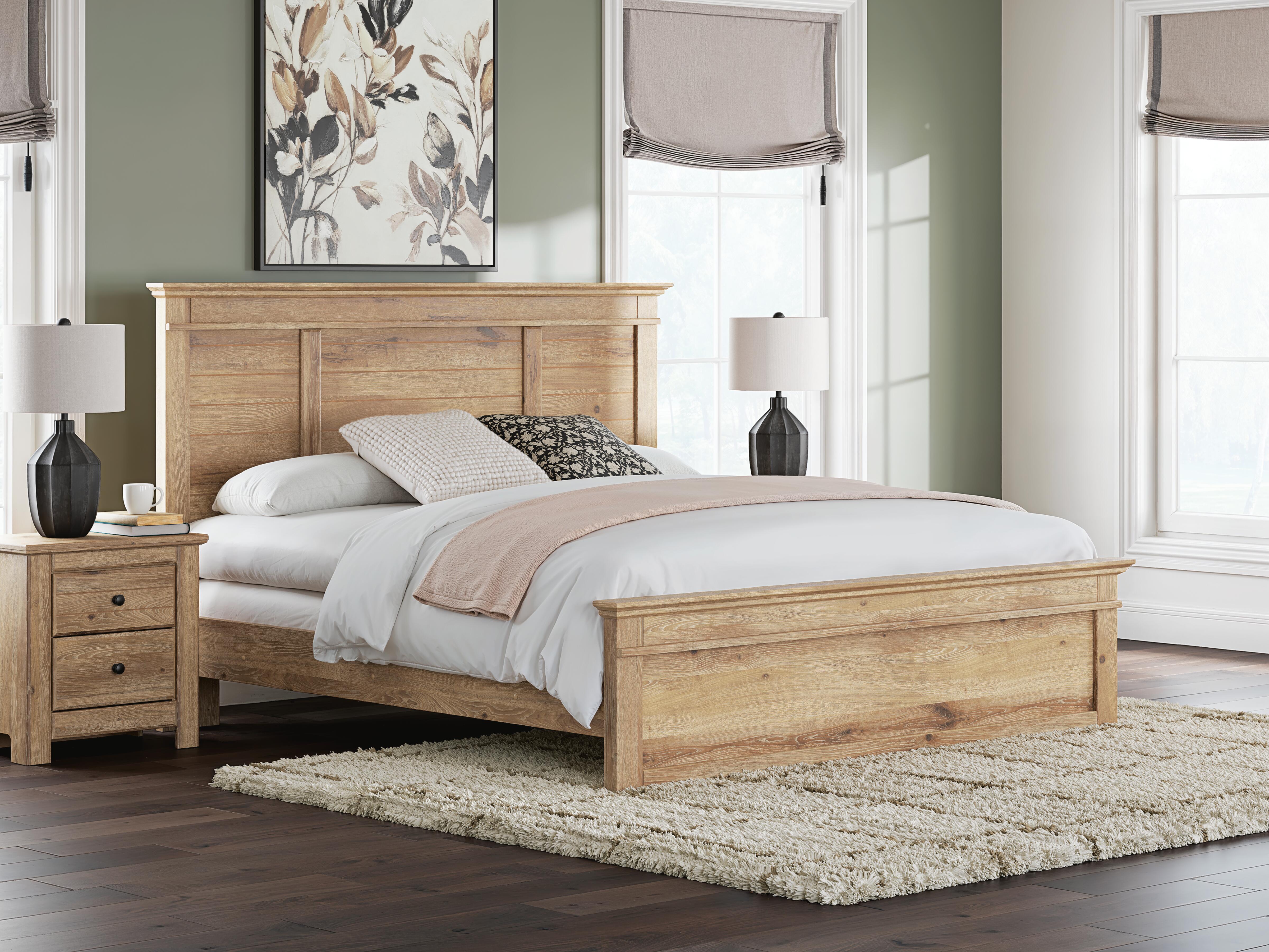 Dar Furniture - Ashley Furniture - Makidern King Panel Bed - King Panel Bed / Tan - PCB1170B12