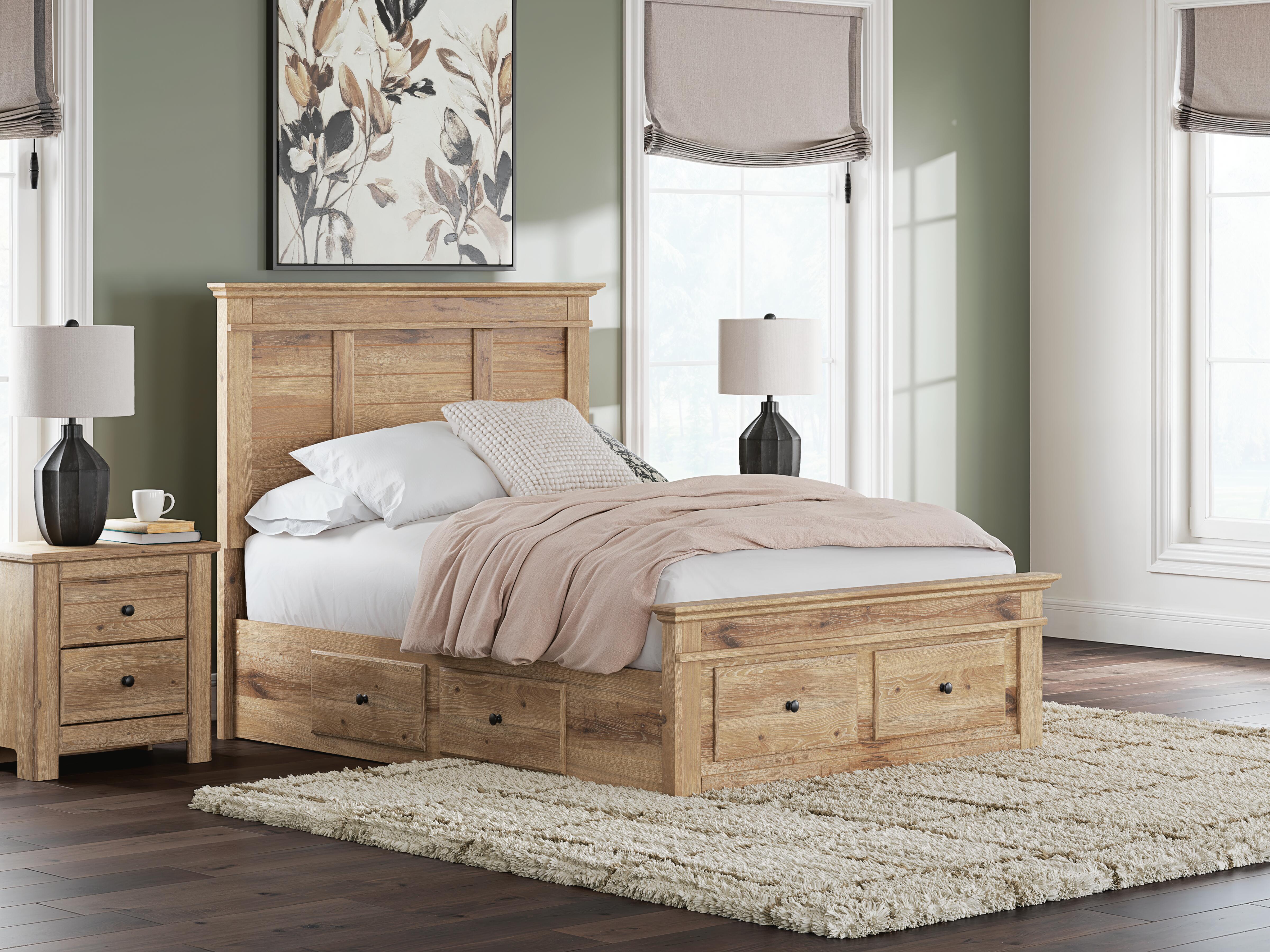 Dar Furniture - Ashley Furniture - Makidern Full Panel Storage Bed - Full Panel Storage Bed / Tan - PCB1170B39