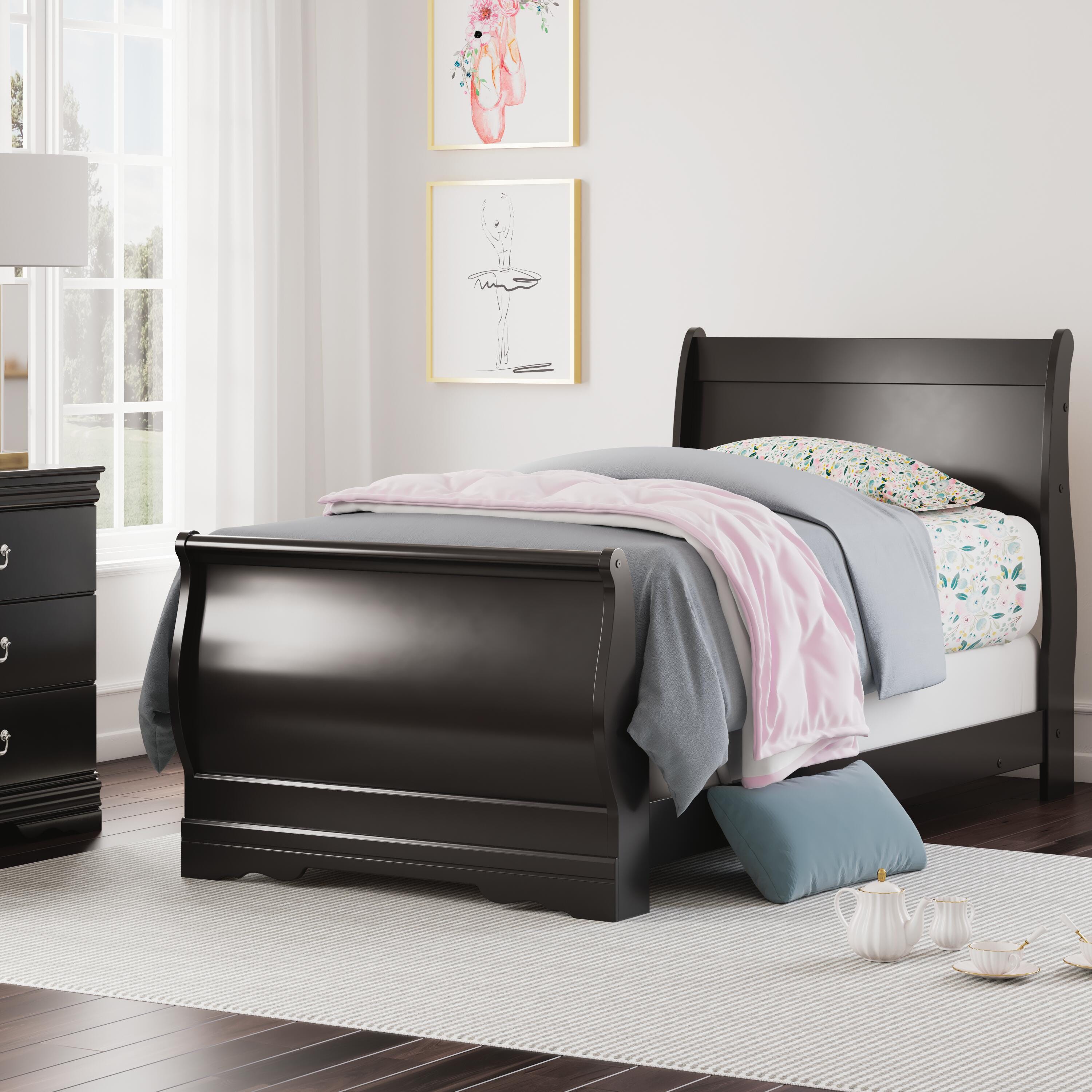 Dar Furniture - Ashley Furniture - Huey Vineyard Twin Sleigh Bed - Twin Sleigh Bed / Black - B128B5