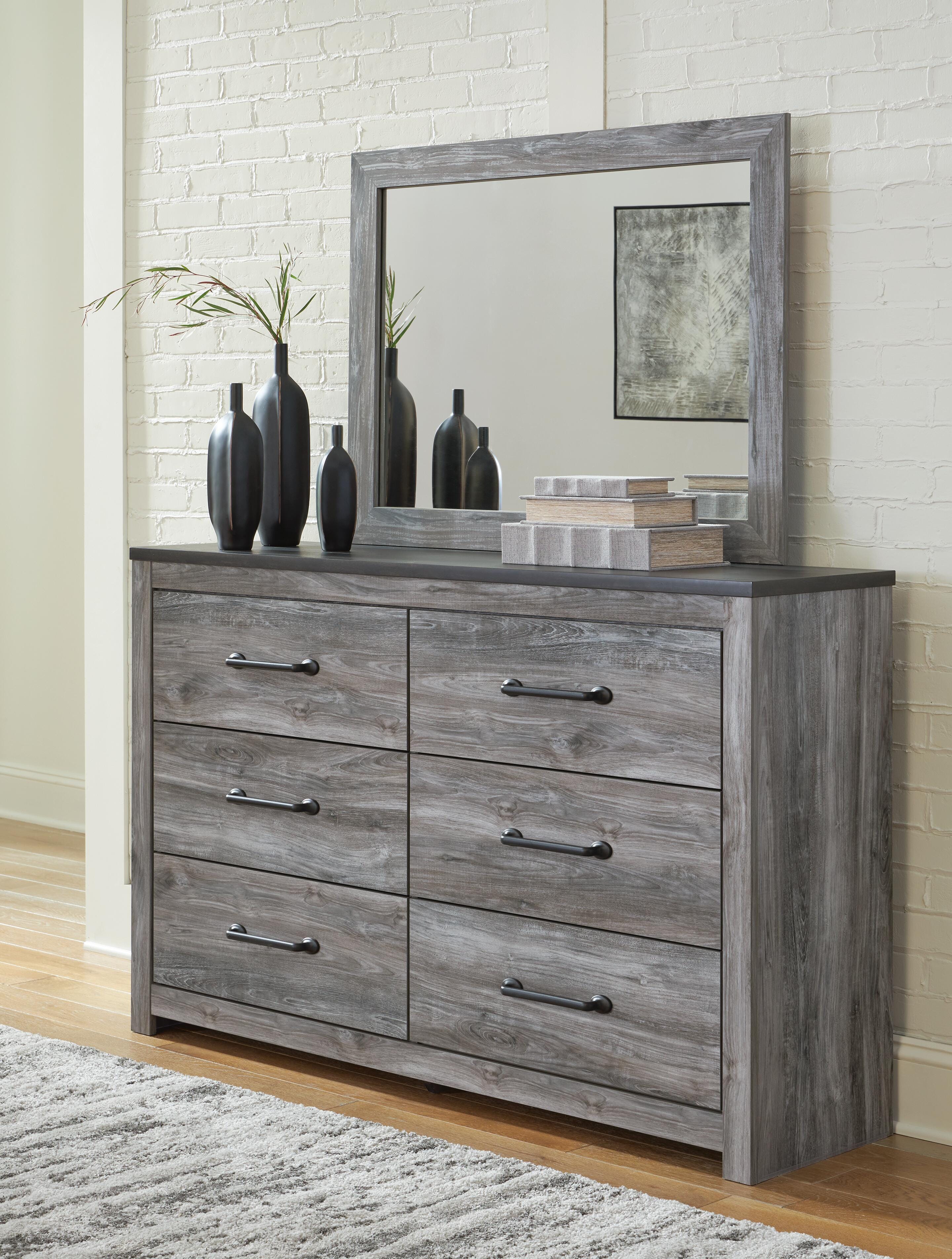 Dar Furniture - Ashley Furniture - Bronyan Dresser and Mirror - Dresser and Mirror / Dark Gray - B1290B1