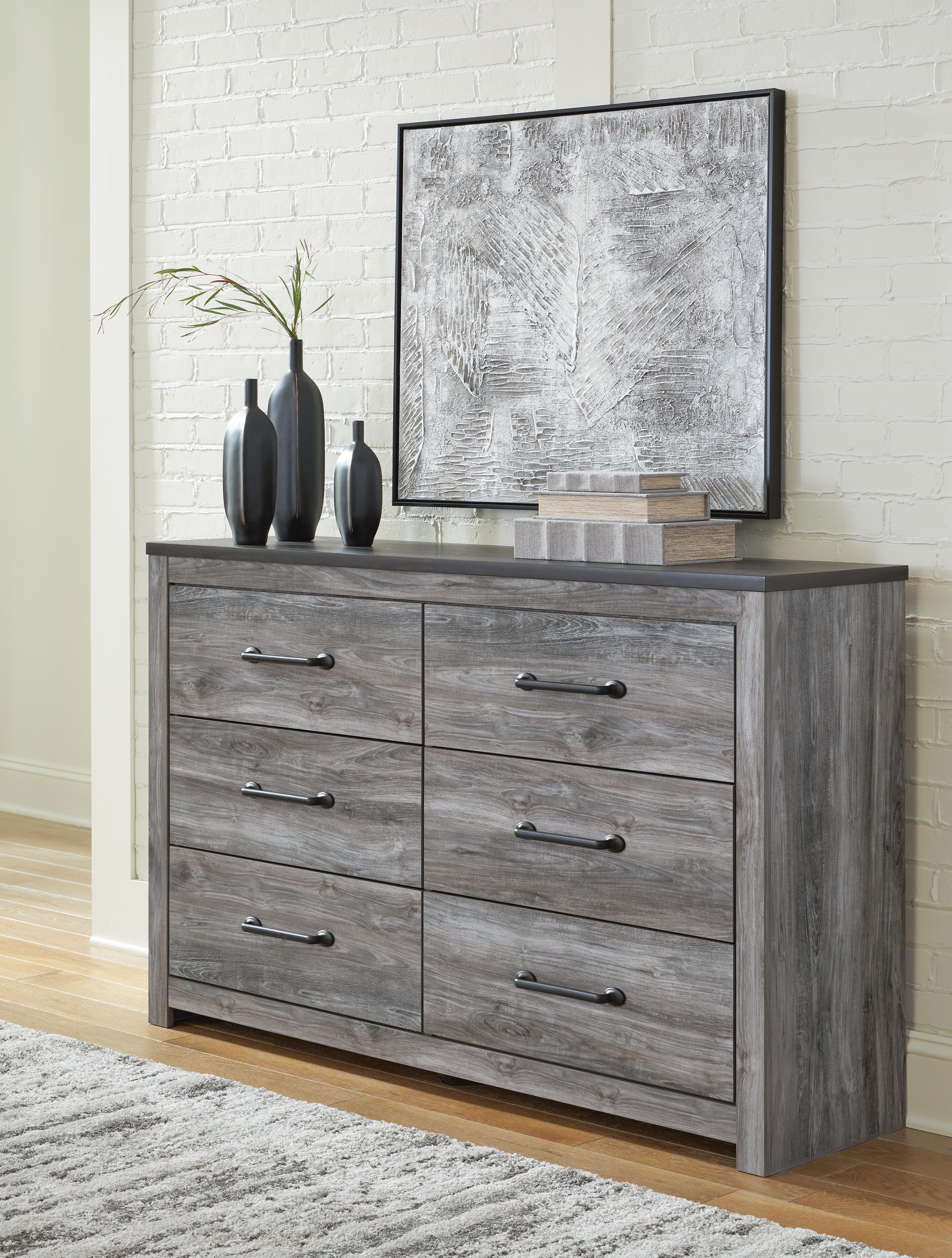 Dar Furniture - Ashley Furniture - Bronyan Dresser - Six Drawer Dresser / Dark Gray - B1290-31