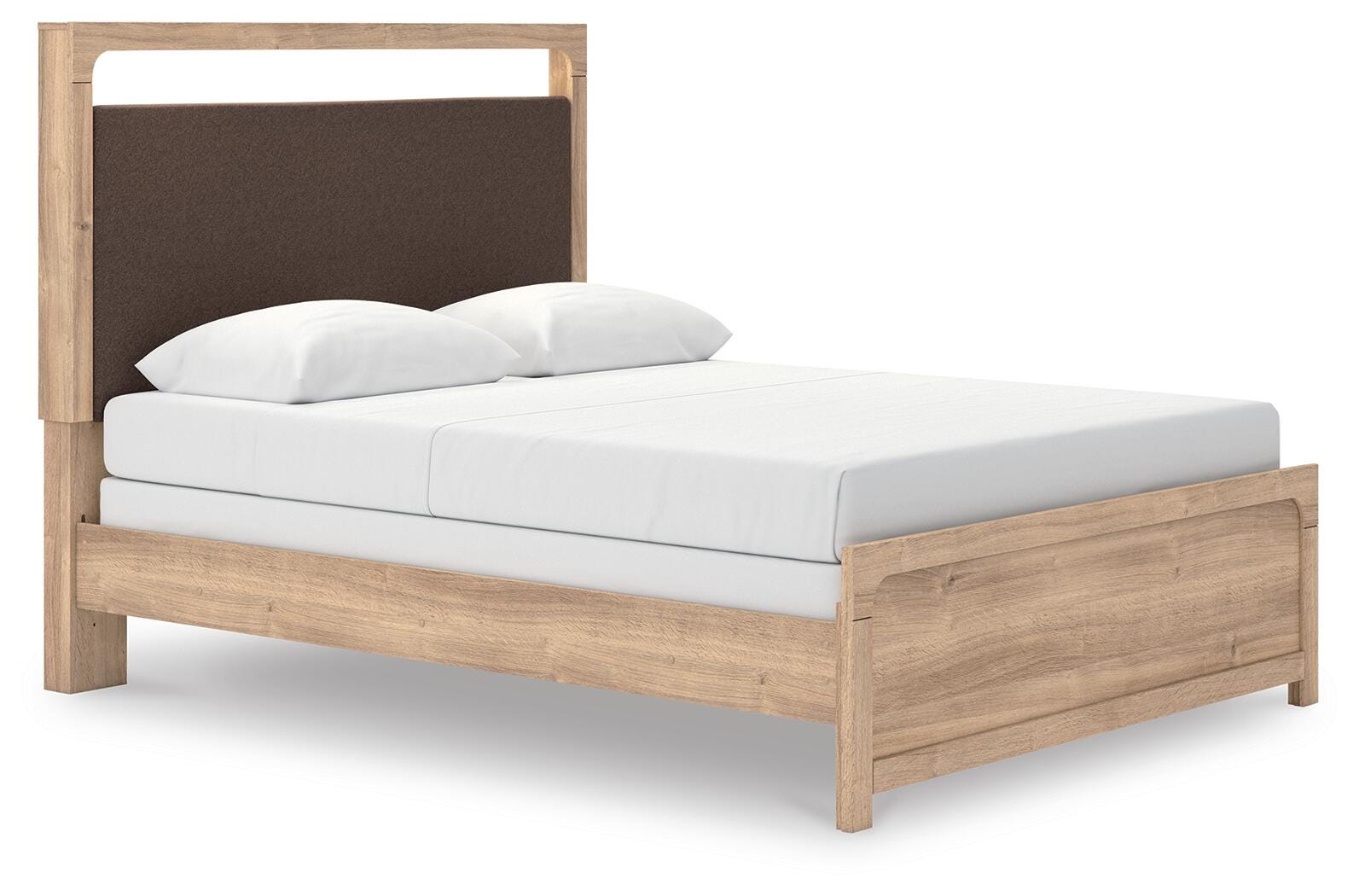 Dar Furniture - Ashley Furniture - Kinlanni Queen Upholstered Panel Bed - Queen Upholstered Panel Bed / Tan - PCB1360B4