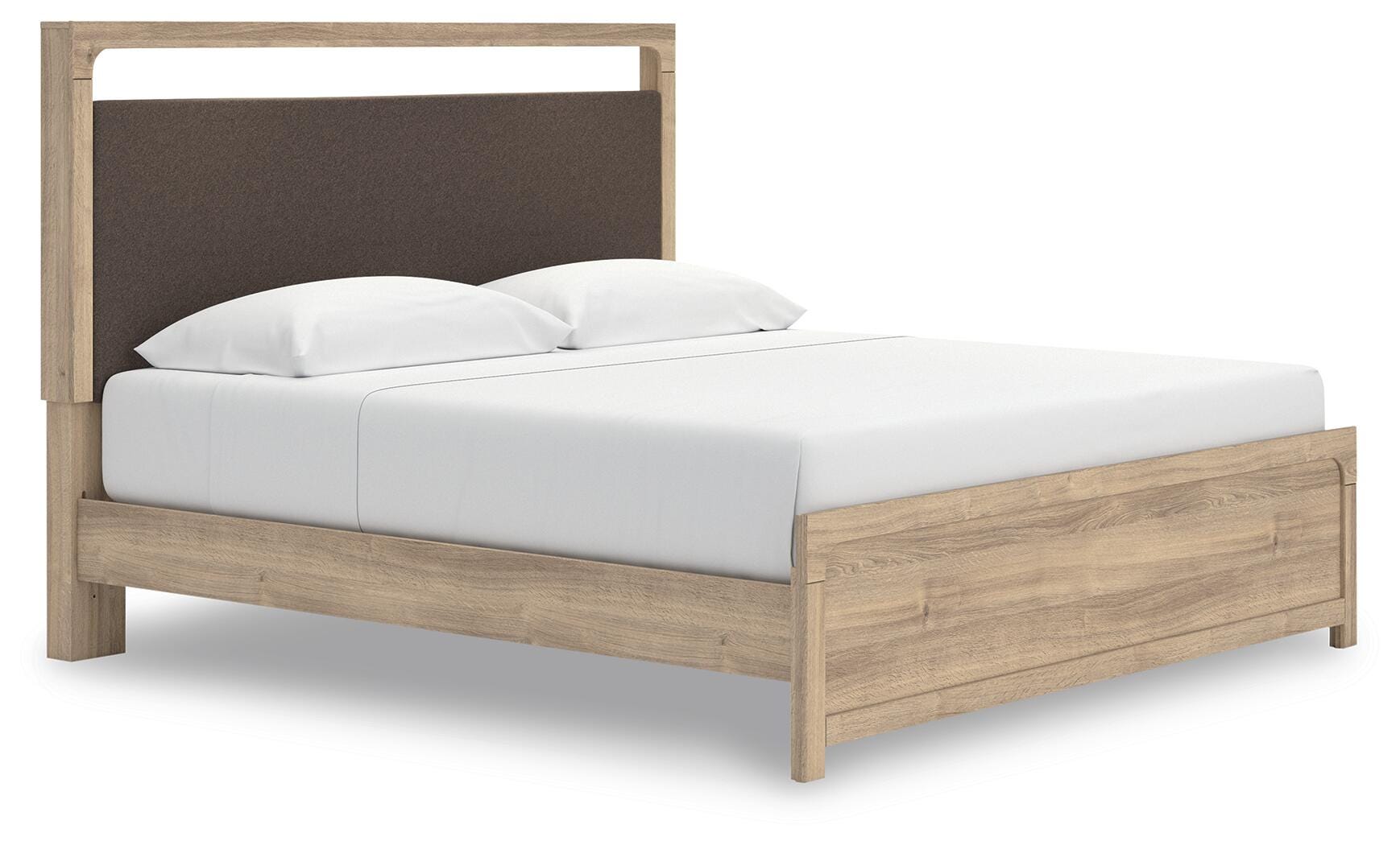 Dar Furniture - Ashley Furniture - Kinlanni King Upholstered Platform Bed - King Upholstered Platform Bed / Tan - PCB1360B16