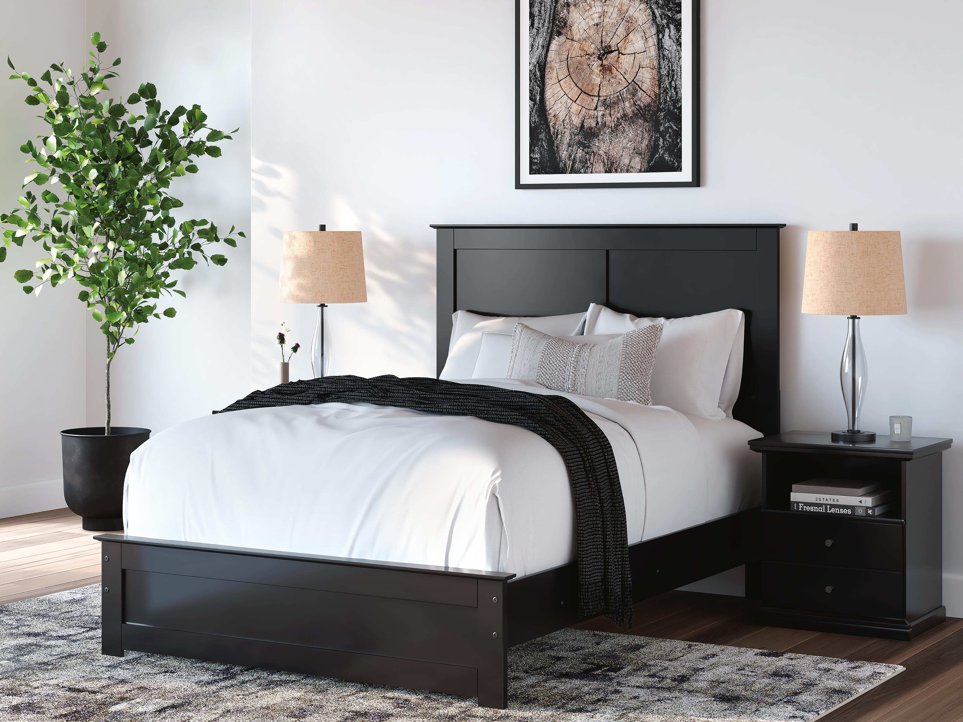 Dar Furniture - Ashley Furniture - Maribel Full Panel Bed - Full Panel Bed / Black - B138B52