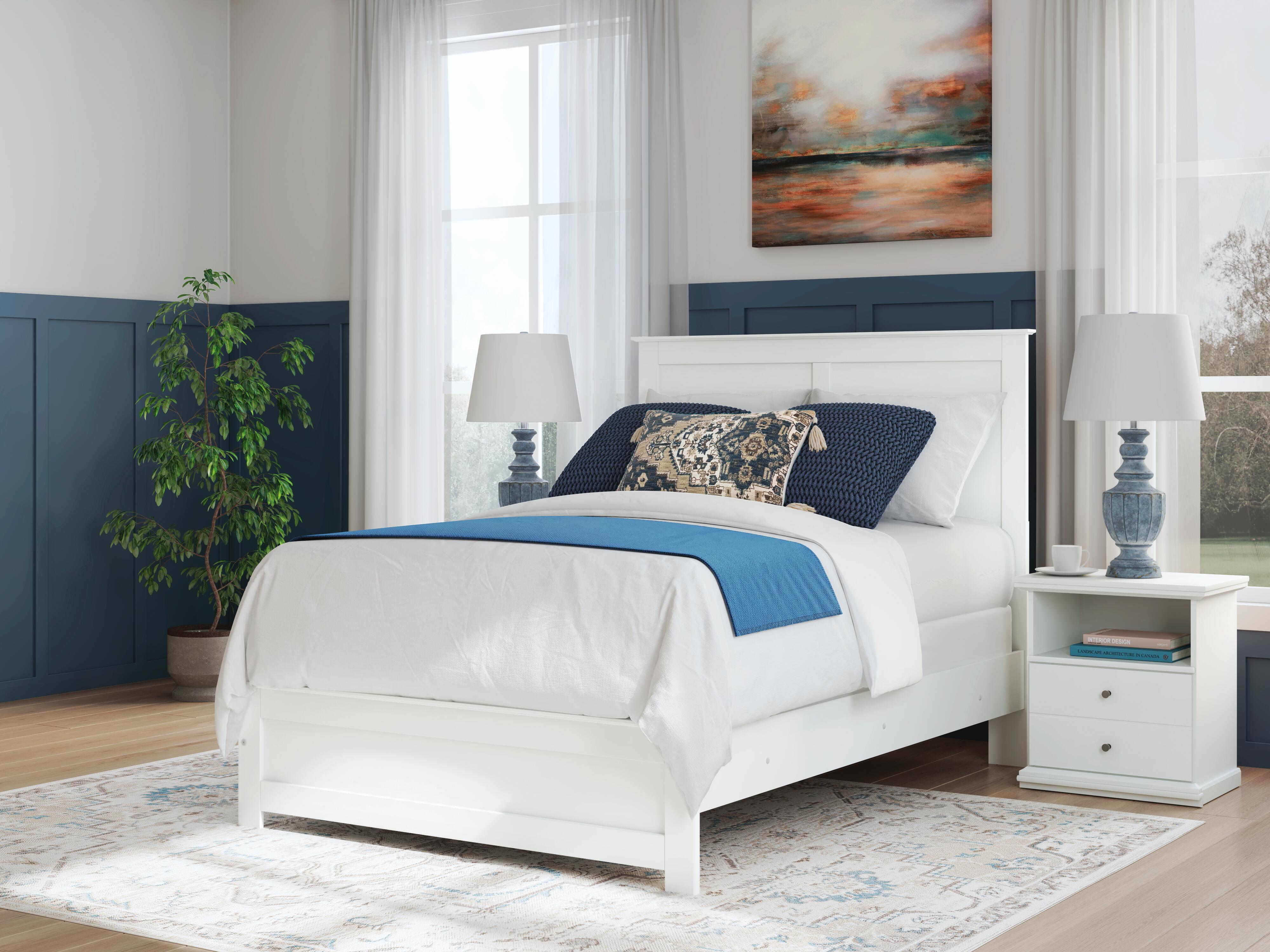 Dar Furniture - Ashley Furniture - Bostwick Shoals Full Panel Bed - Full Panel Bed / White - B139B42