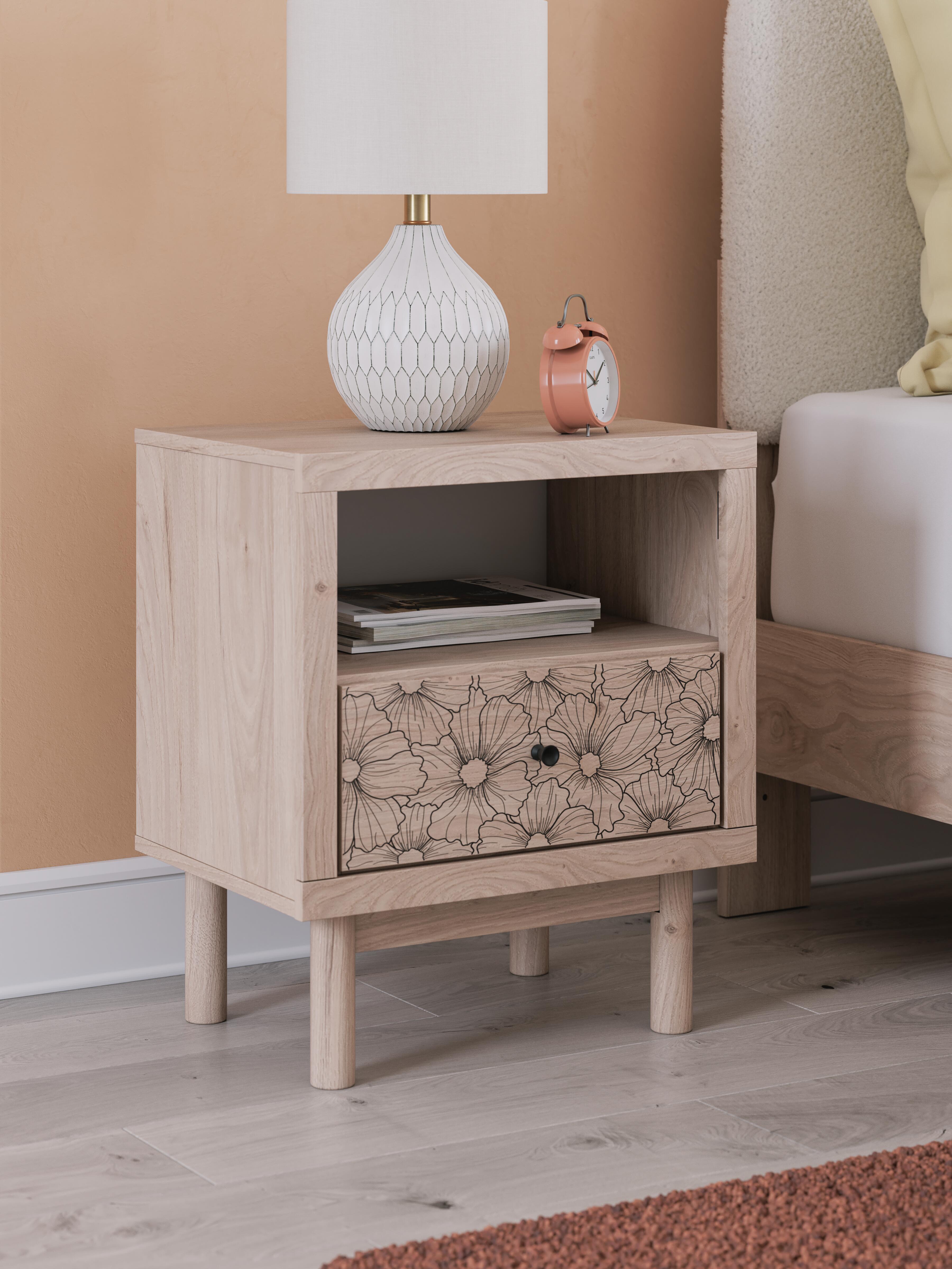 Dar Furniture - Ashley Furniture - Arloster Nightstand - One Drawer Night Stand / Tan - PCB1566-91