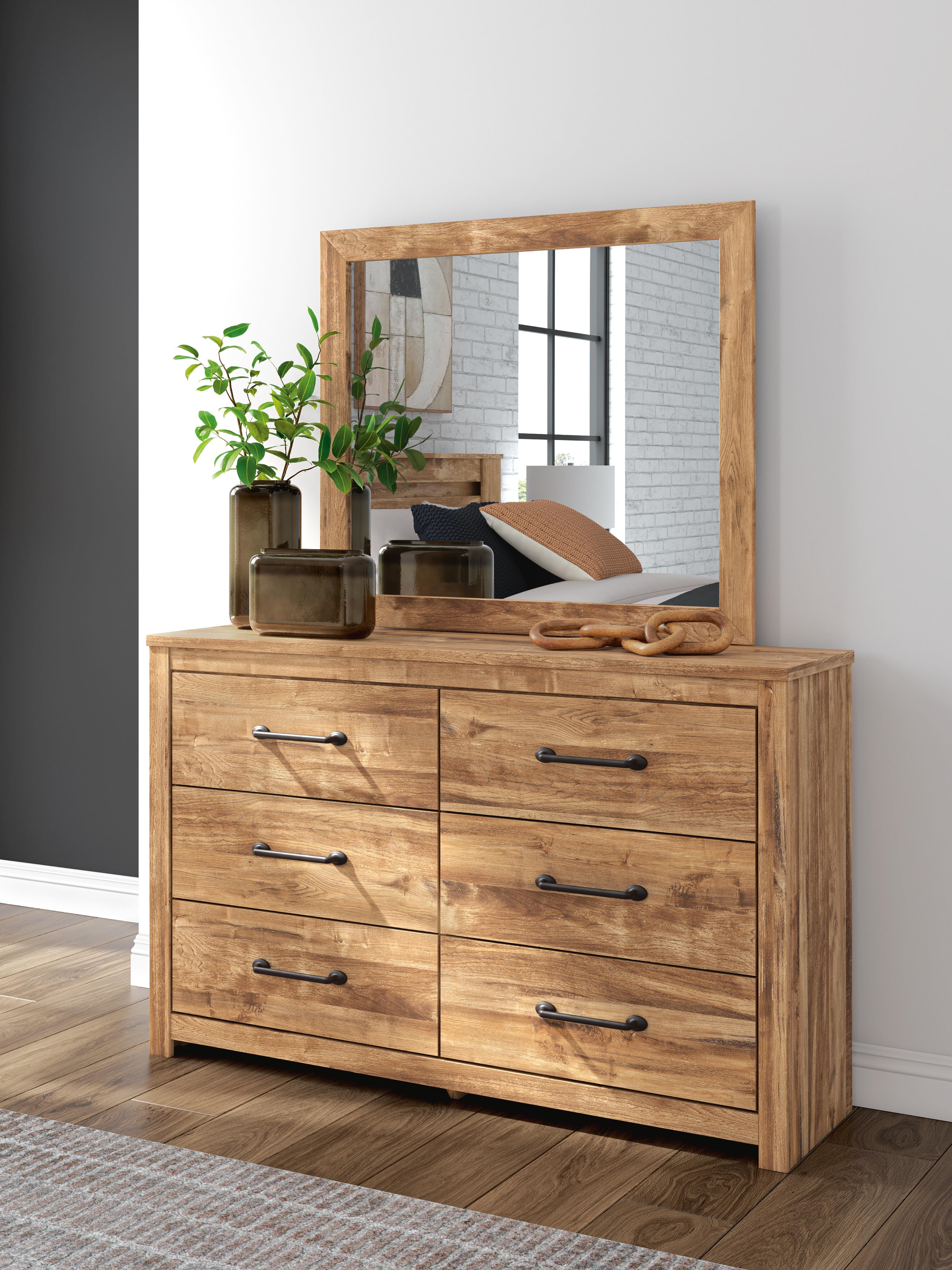 Dar Furniture - Ashley Furniture - Maystonna Dresser and Mirror - Dresser and Mirror / Brown - PCB1580B1