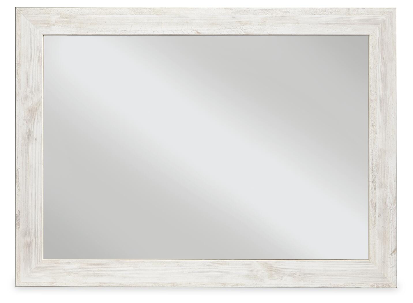Dar Furniture - Ashley Furniture - Paxberry Bedroom Mirror - Bedroom Mirror / Whitewash - B181-36