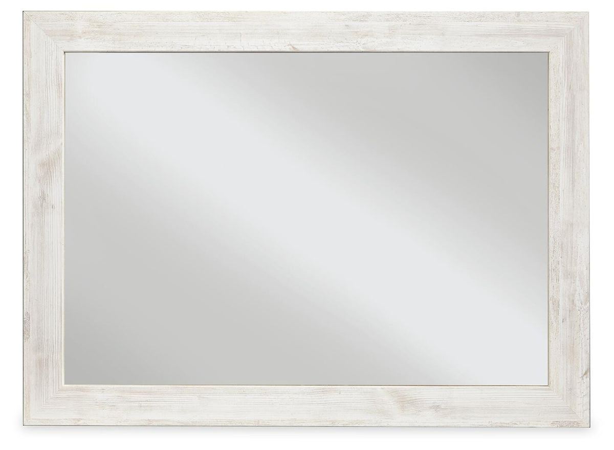 Dar Furniture - Ashley Furniture - Paxberry Bedroom Mirror - Bedroom Mirror / Whitewash - B181-36